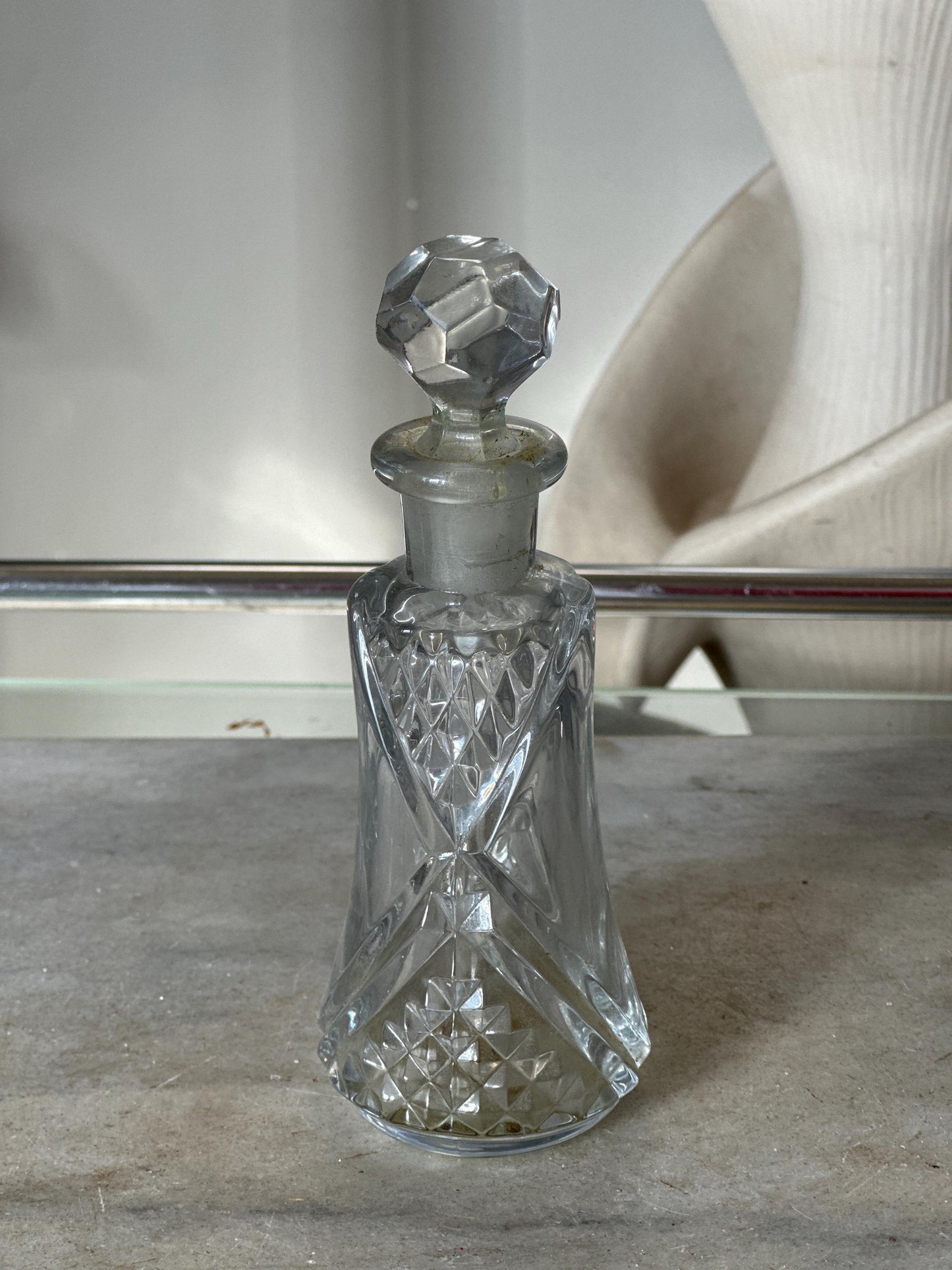 Vintage Perfume Bottle With Prism Stopper Gorgeous Display Exceptional Gift