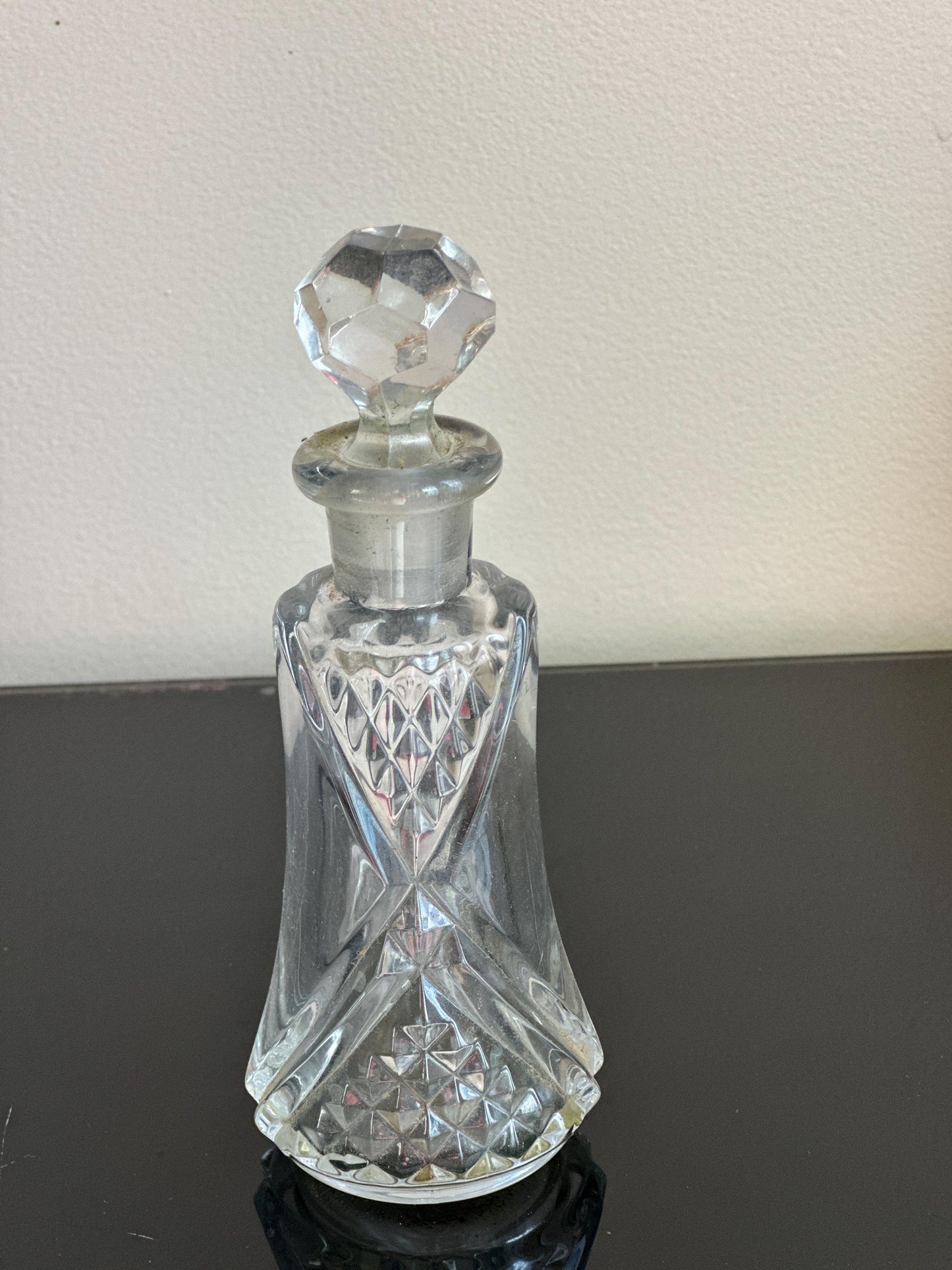 Vintage Perfume Bottle With Prism Stopper Gorgeous Display Exceptional Gift