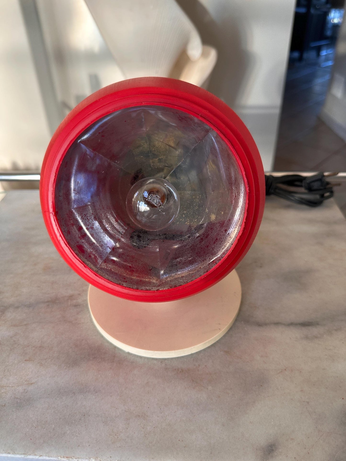 Vintage Disco Lite Red  Globe Strobe Lamp – Model 900 by Data Display Systems (1981)