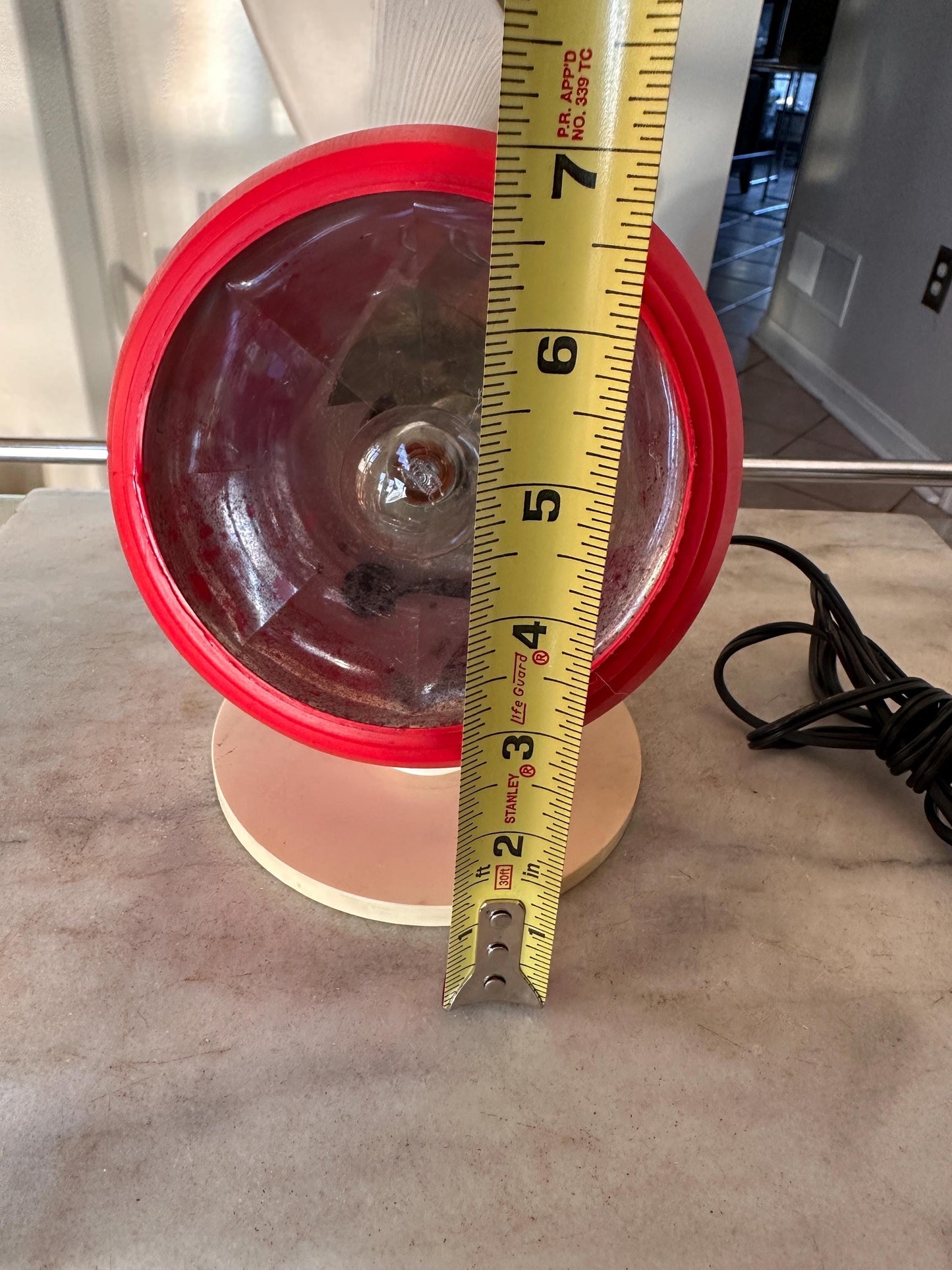 Vintage Disco Lite Red  Globe Strobe Lamp – Model 900 by Data Display Systems (1981)