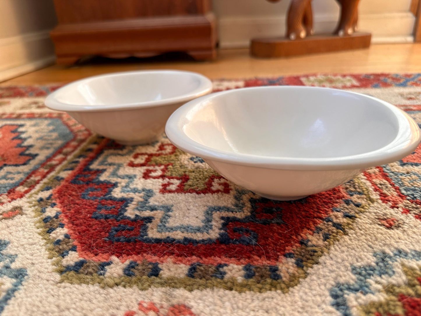 Vintage BOONTON WARE Melamine Cereal Bowl 1307-12, White - Set of 2