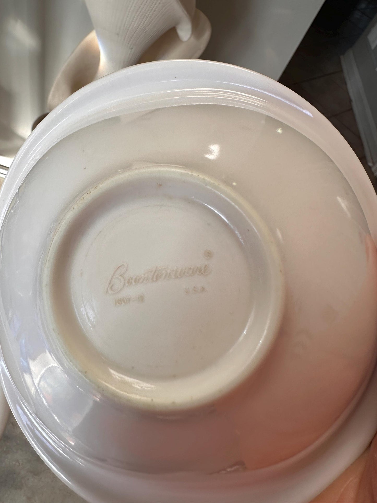 Vintage BOONTON WARE Melamine Cereal Bowl 1307-12, White - Set of 2