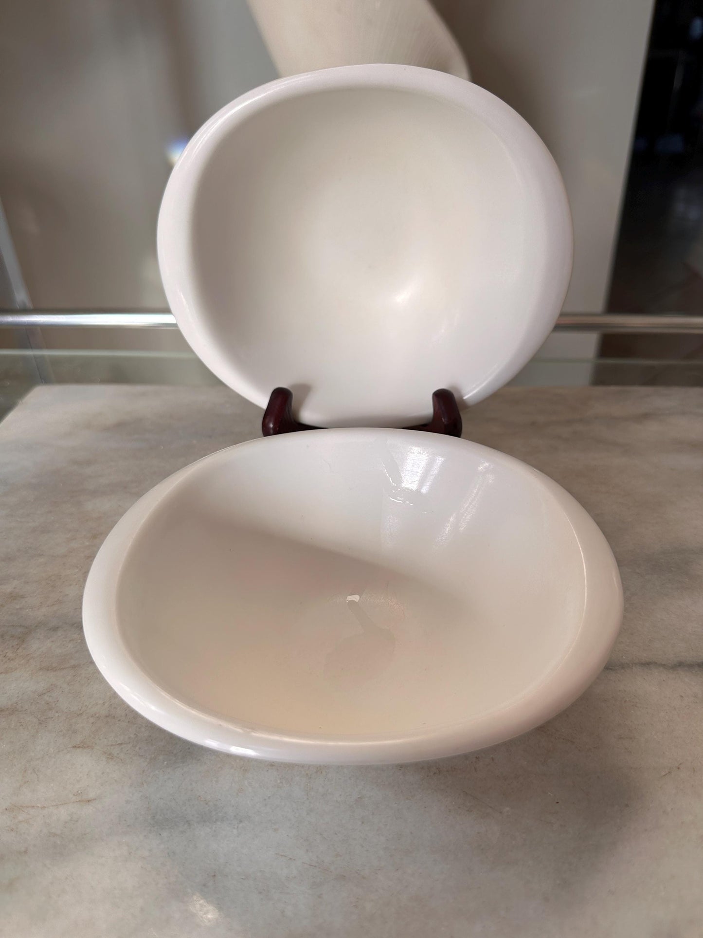 Vintage BOONTON WARE Melamine Cereal Bowl 1307-12, White - Set of 2