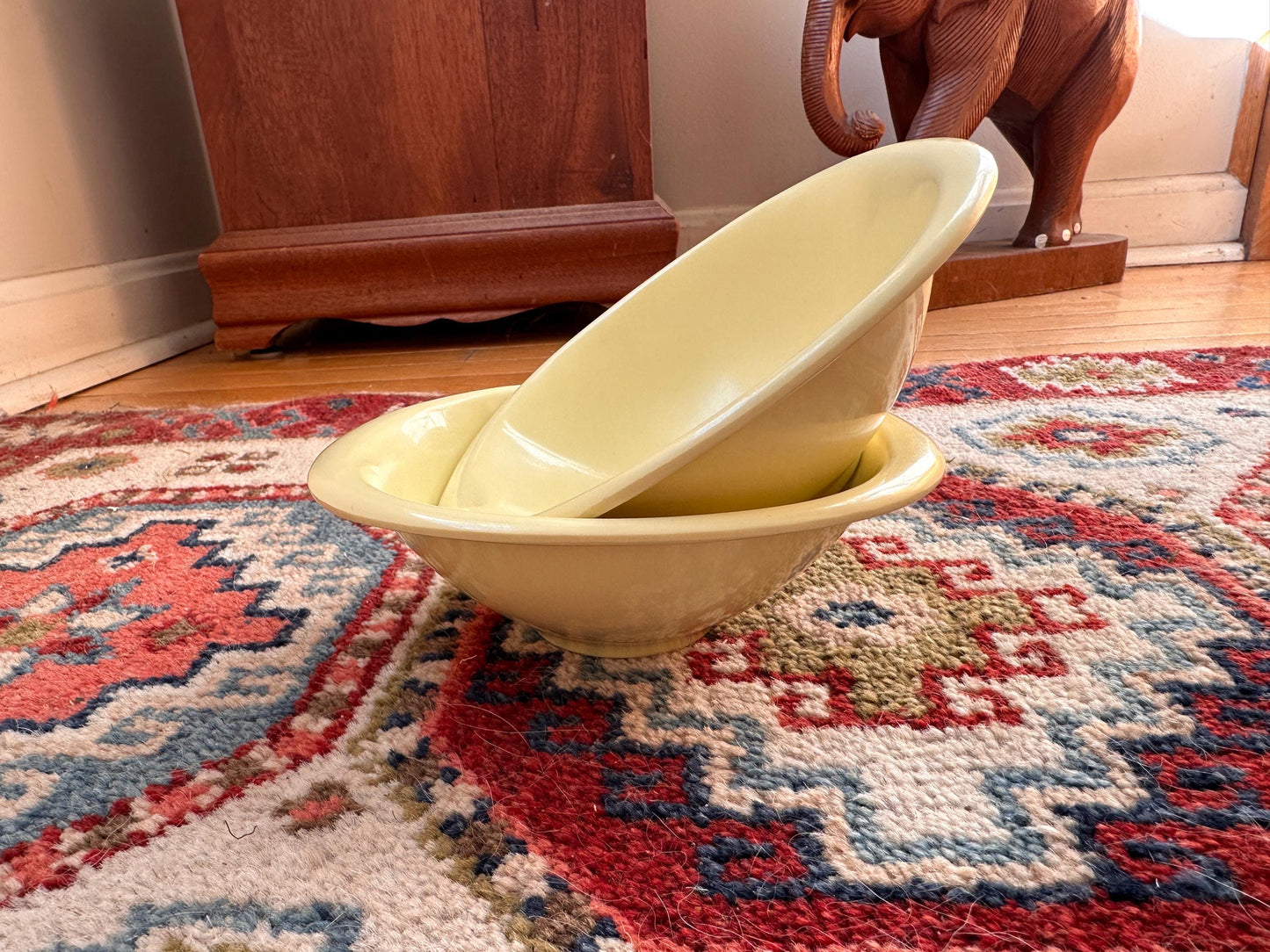 Vintage BOONTON WARE Melamine Cereal Bowl 1307-12, Yellow - Set of 2