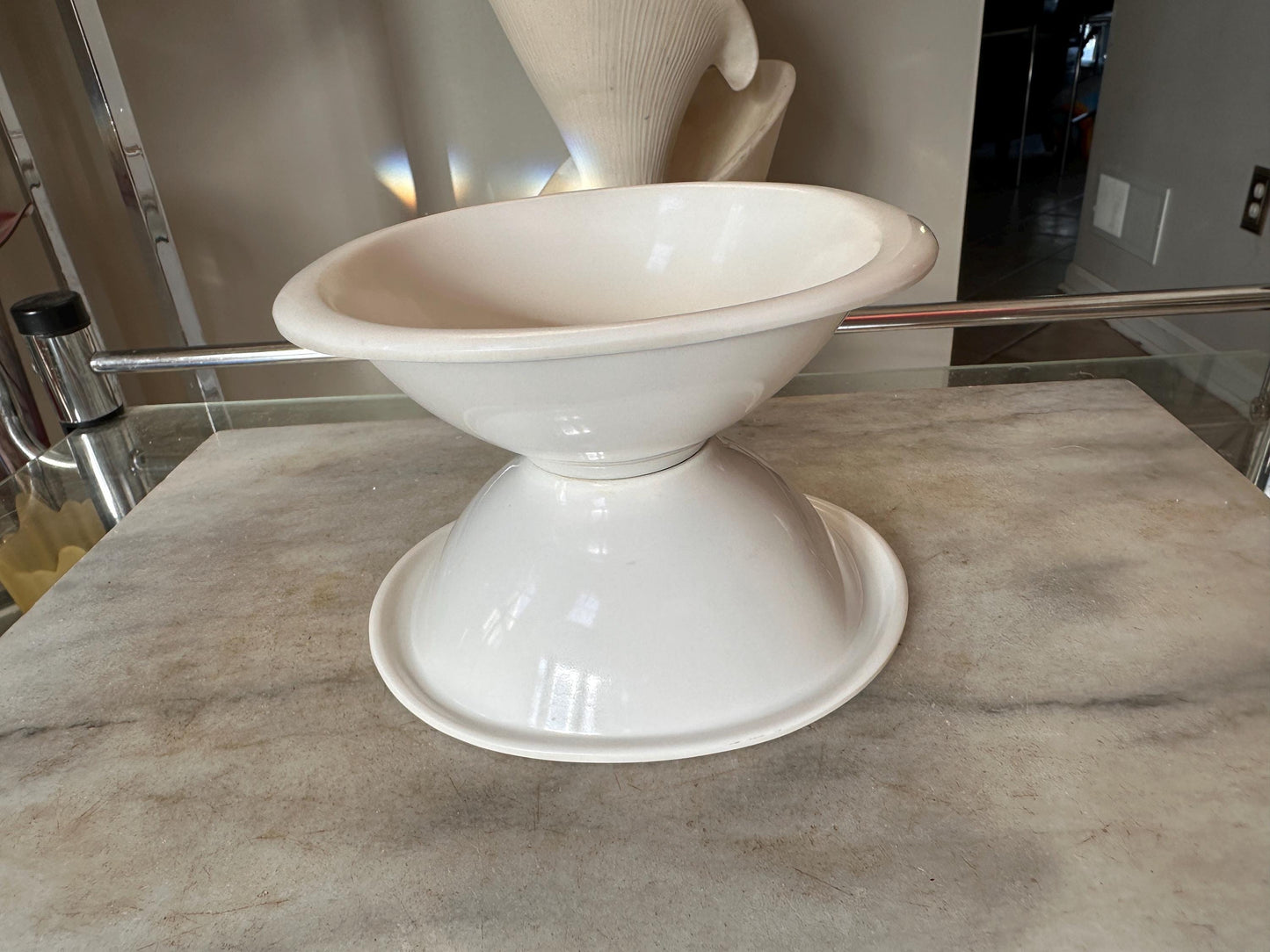 Vintage BOONTON WARE Melamine Cereal Bowl 1307-12, White - Set of 2