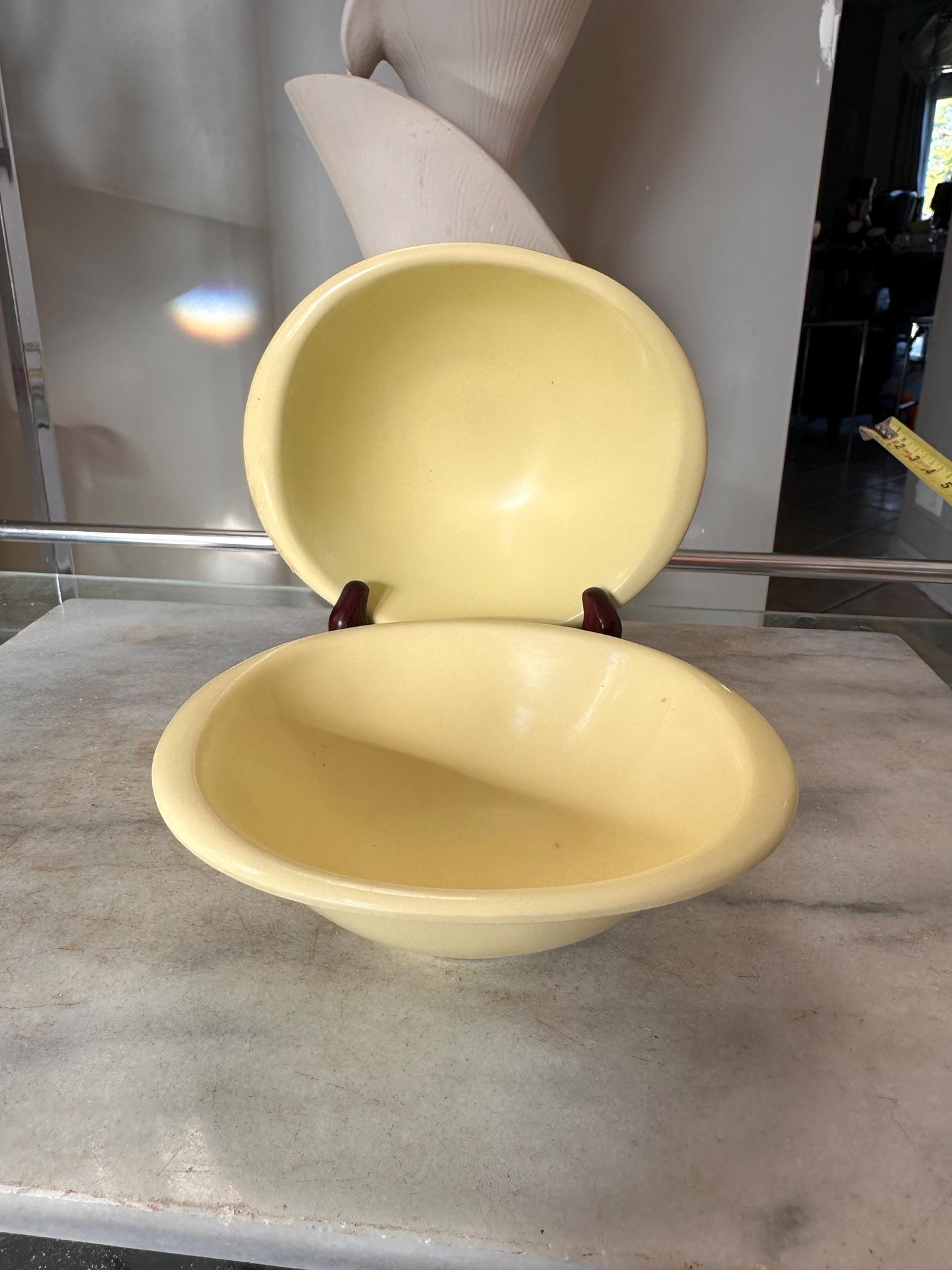 Vintage BOONTON WARE Melamine Cereal Bowl 1307-12, Yellow - Set of 2