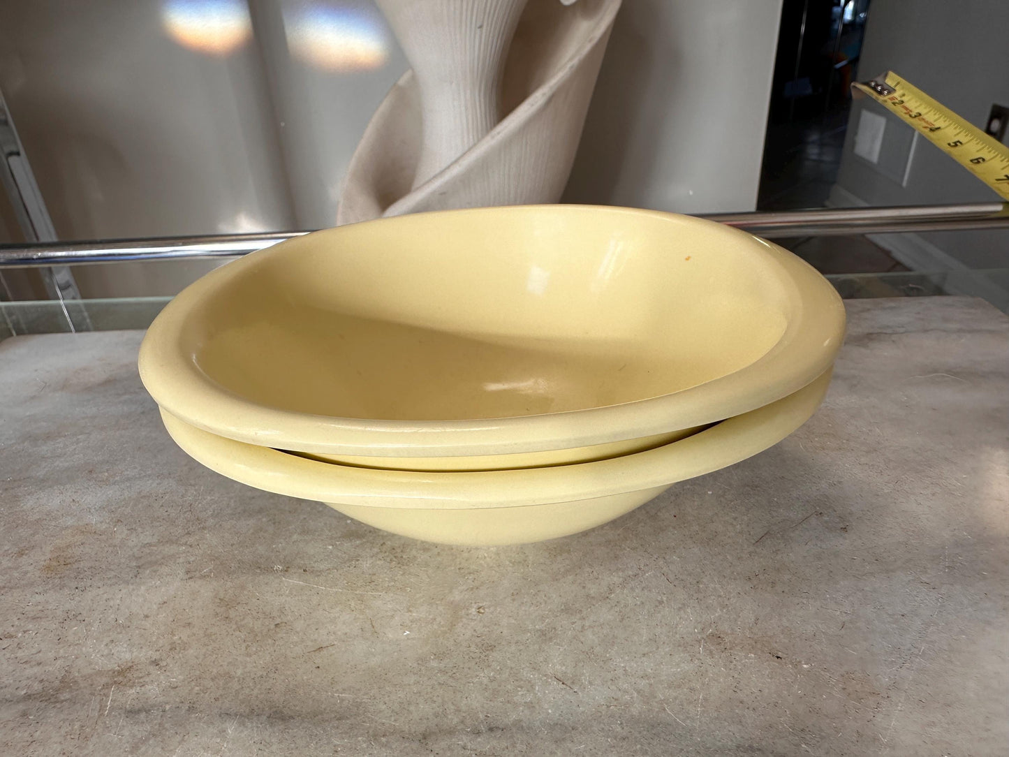 Vintage BOONTON WARE Melamine Cereal Bowl 1307-12, Yellow - Set of 2