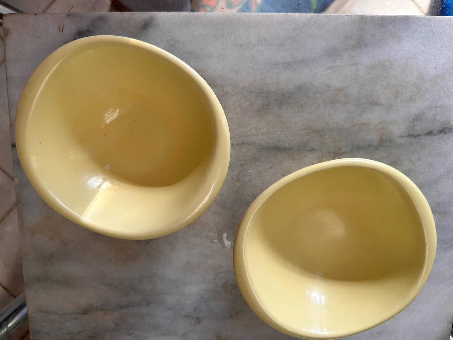 Vintage BOONTON WARE Melamine Cereal Bowl 1307-12, Yellow - Set of 2