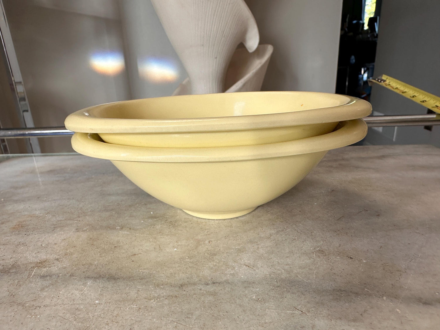 Vintage BOONTON WARE Melamine Cereal Bowl 1307-12, Yellow - Set of 2