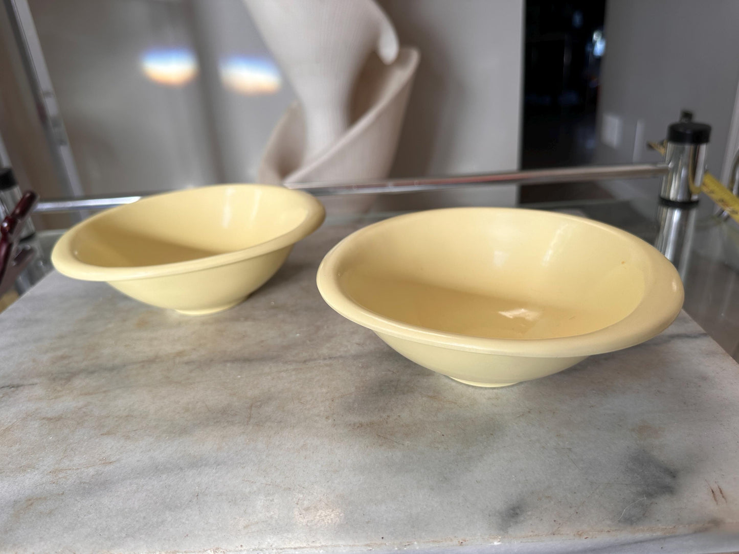 Vintage BOONTON WARE Melamine Cereal Bowl 1307-12, Yellow - Set of 2