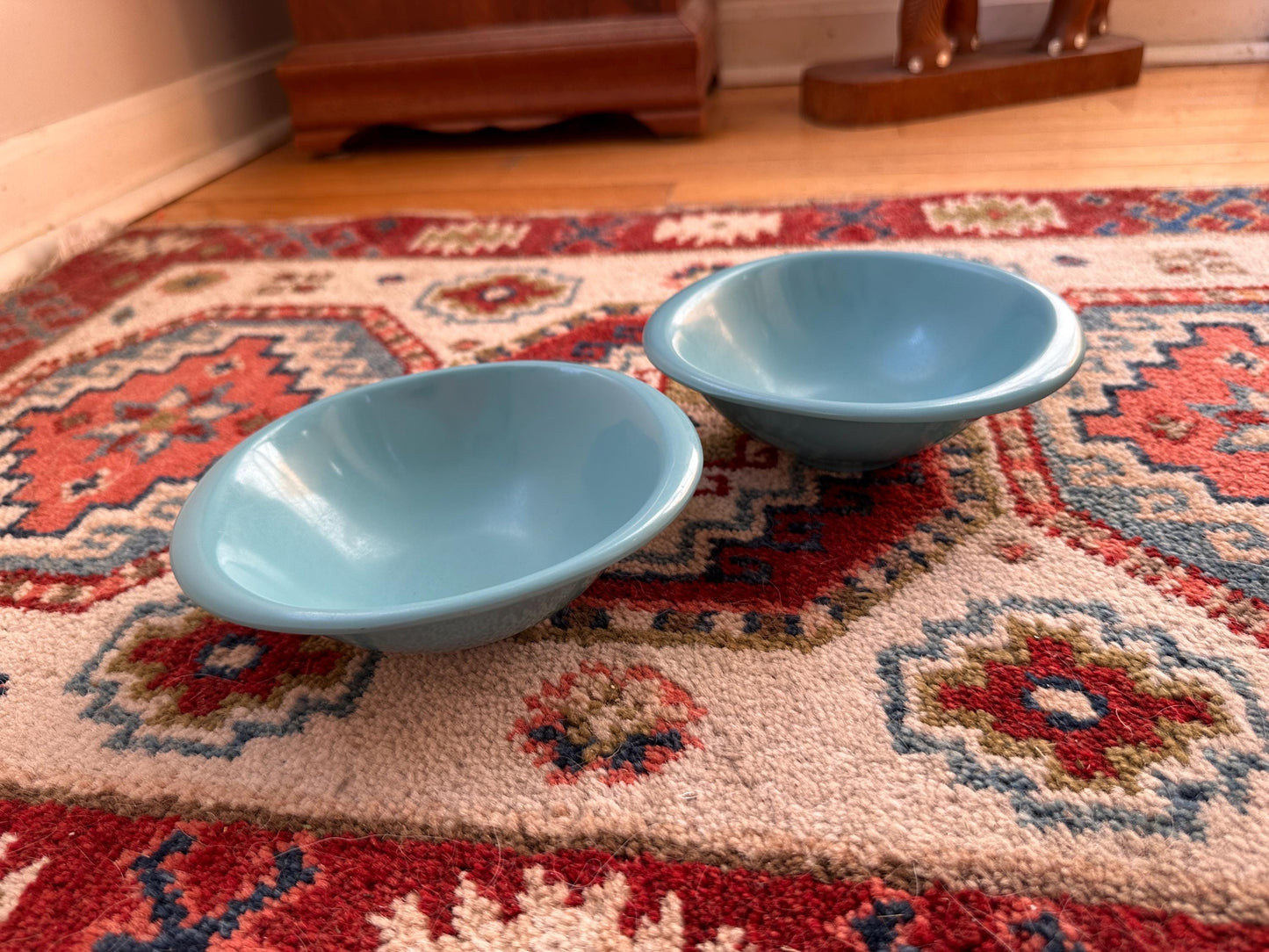 Vintage BOONTON WARE Melamine Cereal Bowl 1307-12, Turquoise - Set of 2