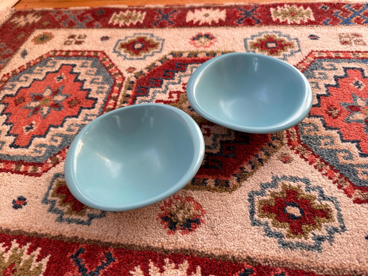 Vintage BOONTON WARE Melamine Cereal Bowl 1307-12, Turquoise - Set of 2