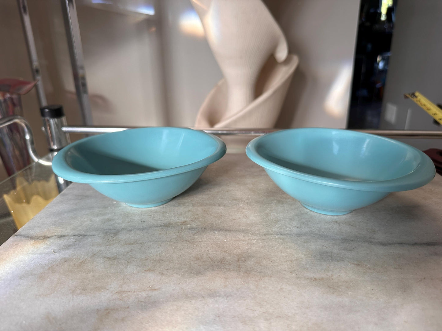 Vintage BOONTON WARE Melamine Cereal Bowl 1307-12, Turquoise - Set of 2