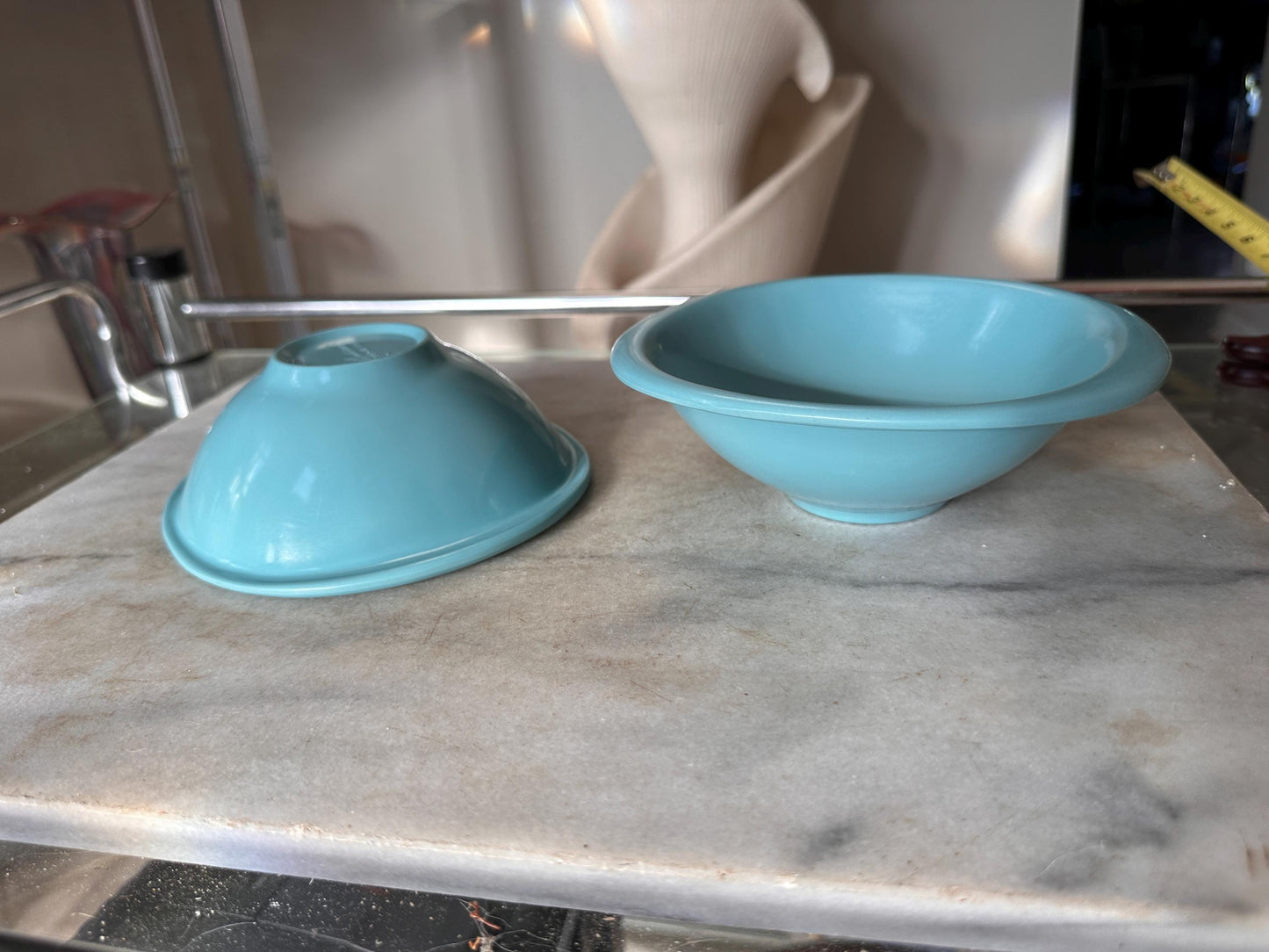 Vintage BOONTON WARE Melamine Cereal Bowl 1307-12, Turquoise - Set of 2