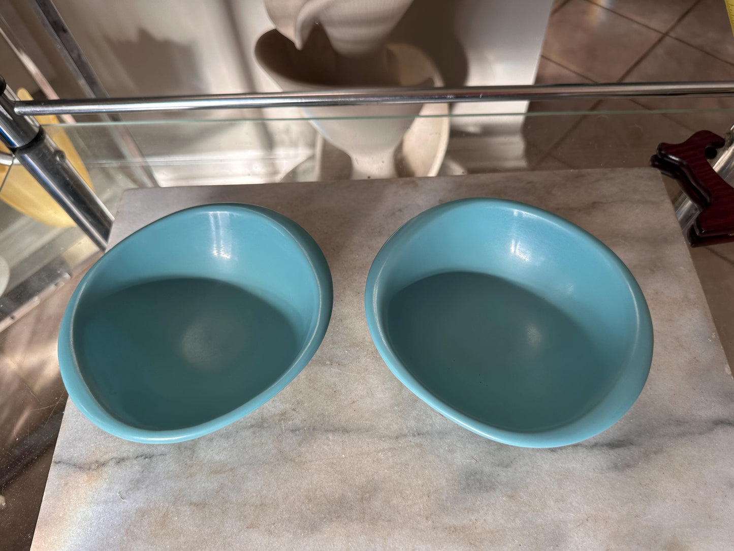 Vintage BOONTON WARE Melamine Cereal Bowl 1307-12, Turquoise - Set of 2