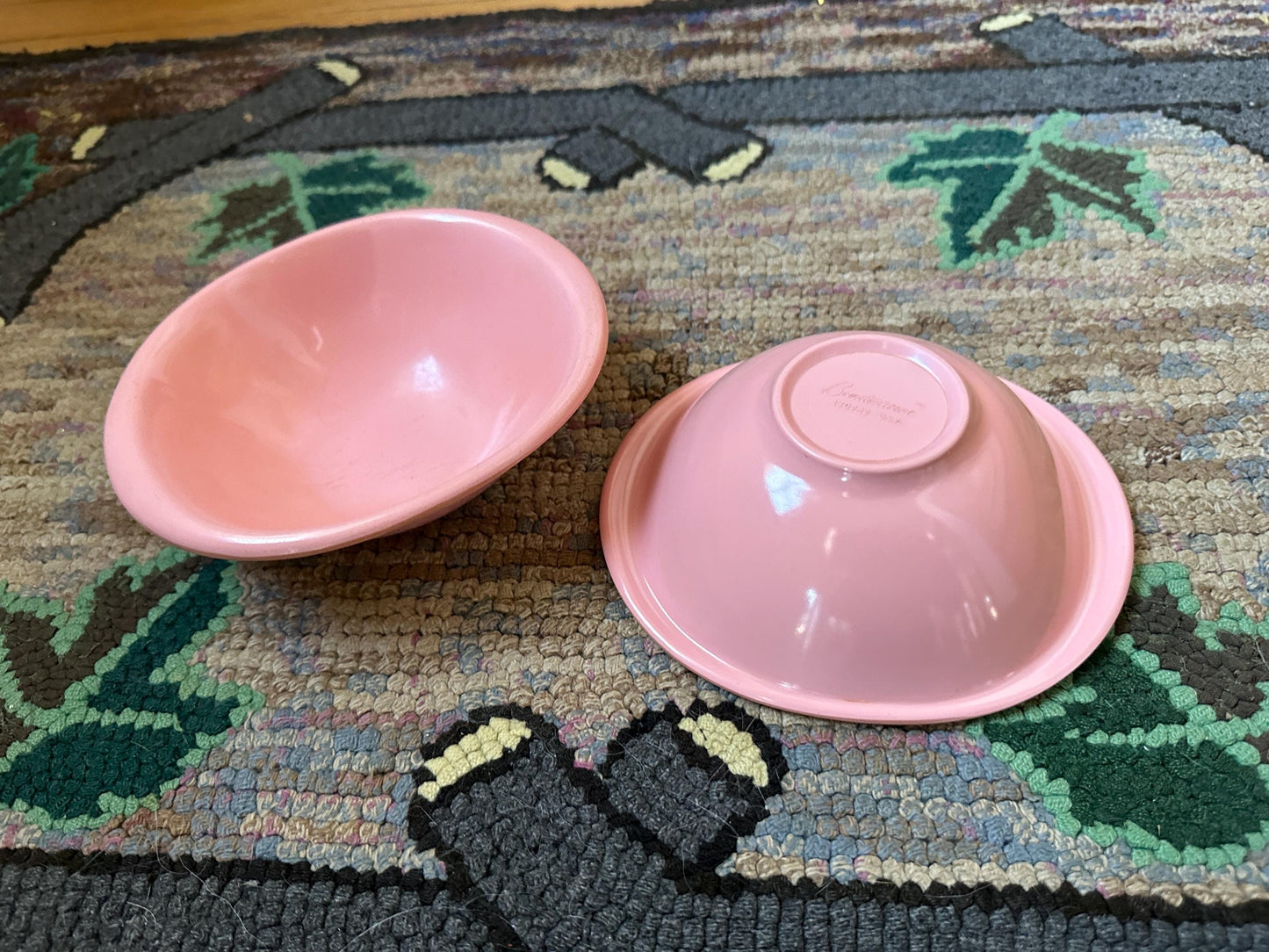 Vintage BOONTON WARE Melamine Cereal Bowl 1307-12, Pink - Set of 2