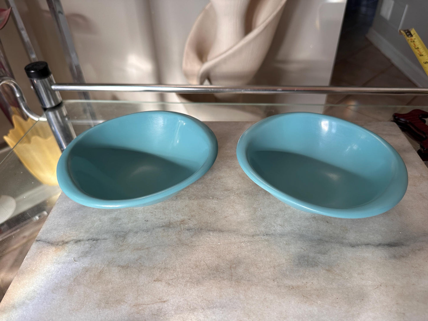 Vintage BOONTON WARE Melamine Cereal Bowl 1307-12, Turquoise - Set of 2