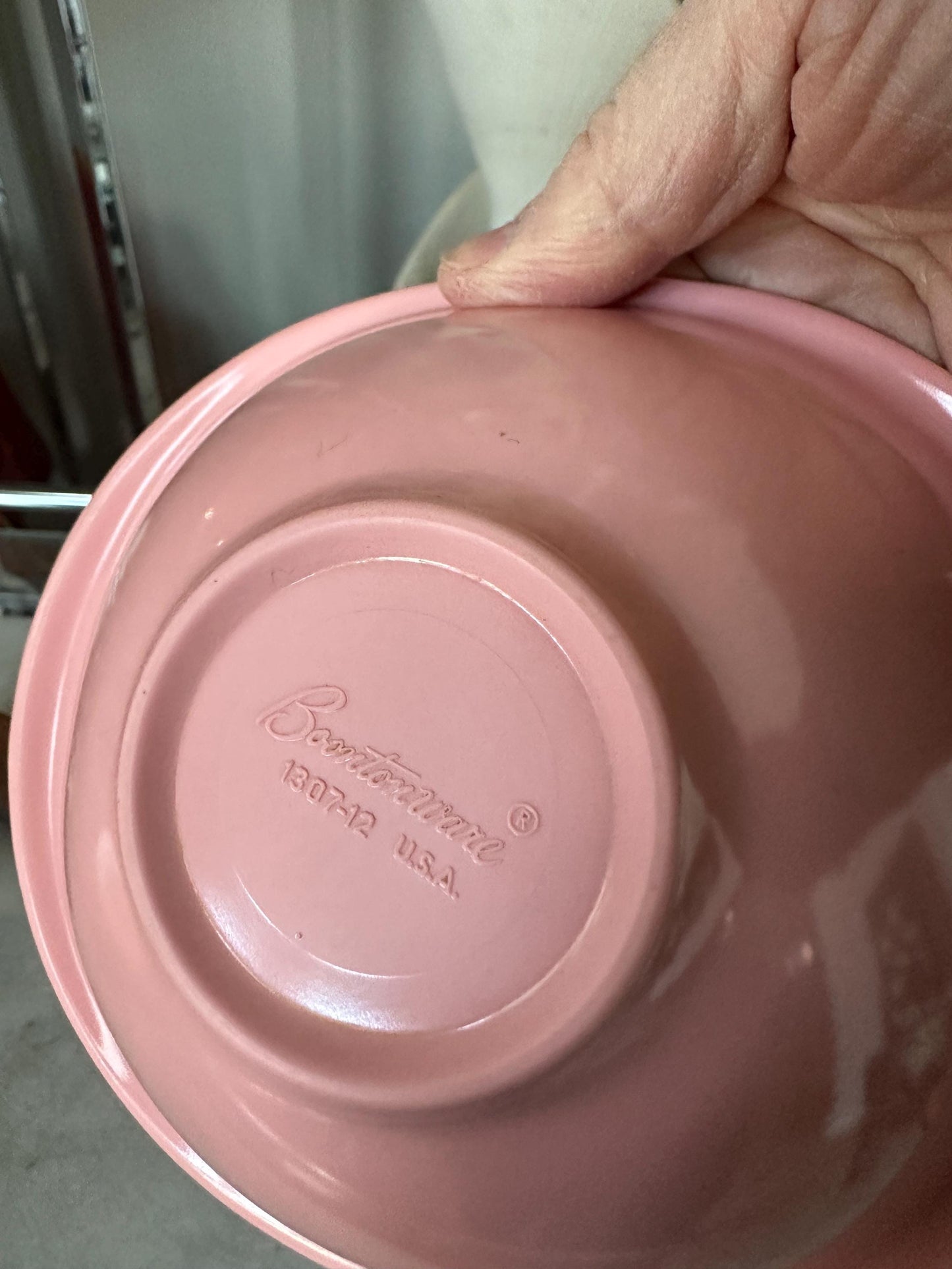 Vintage BOONTON WARE Melamine Cereal Bowl 1307-12, Pink - Set of 2
