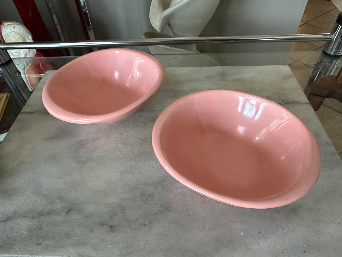 Vintage BOONTON WARE Melamine Cereal Bowl 1307-12, Pink - Set of 2