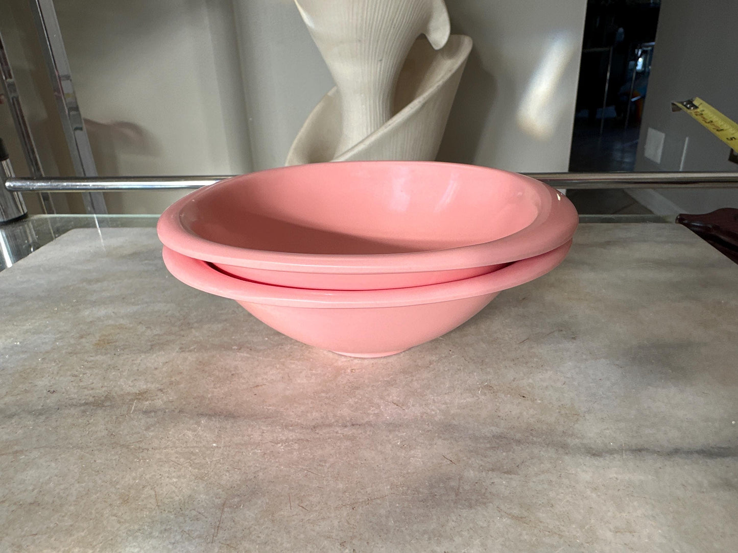 Vintage BOONTON WARE Melamine Cereal Bowl 1307-12, Pink - Set of 2
