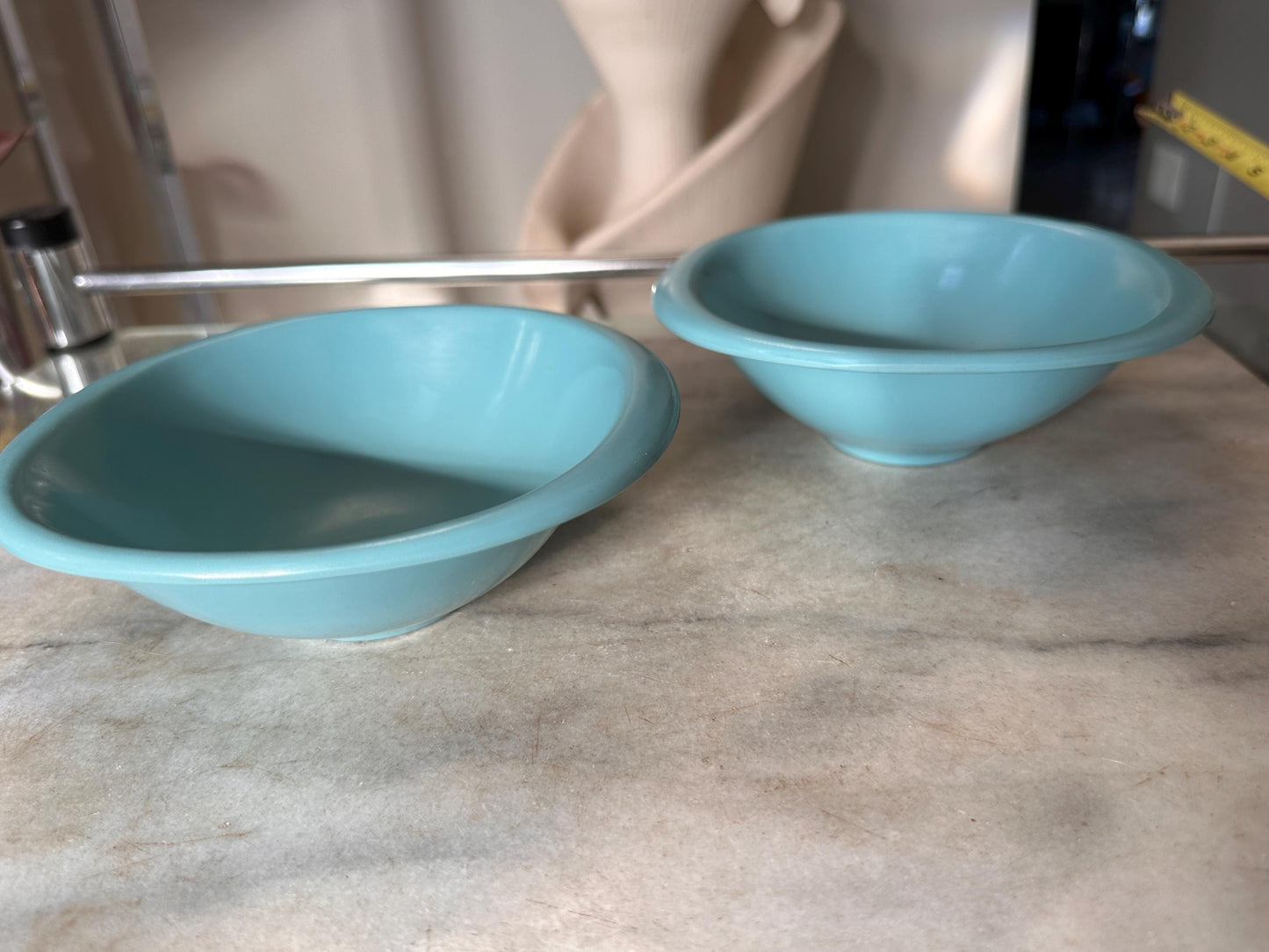 Vintage BOONTON WARE Melamine Cereal Bowl 1307-12, Turquoise - Set of 2