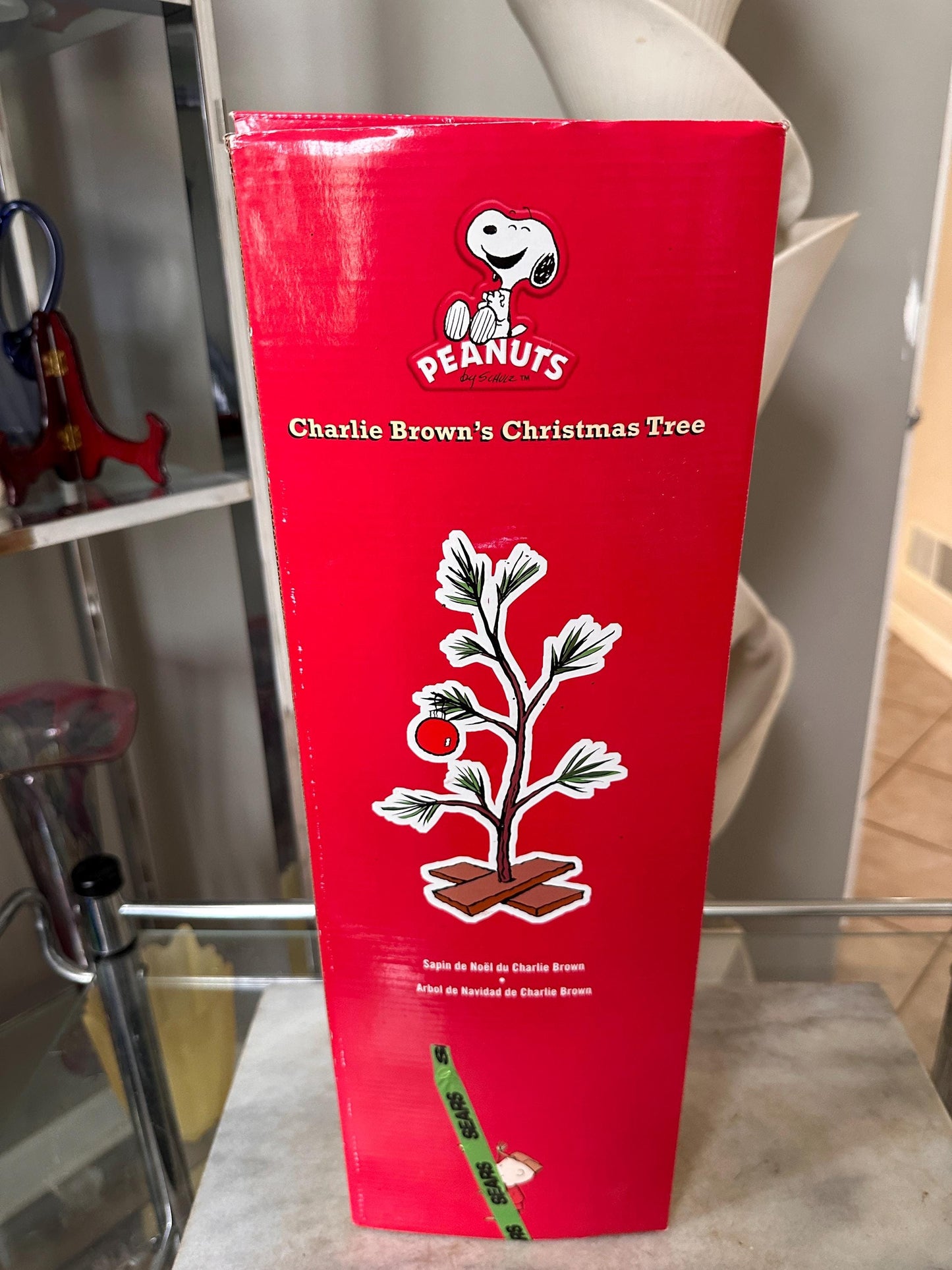Peanuts Charlie Brown Christmas Tree with Red Ornament 18” Tall in Original Box | Classic Holiday Decor