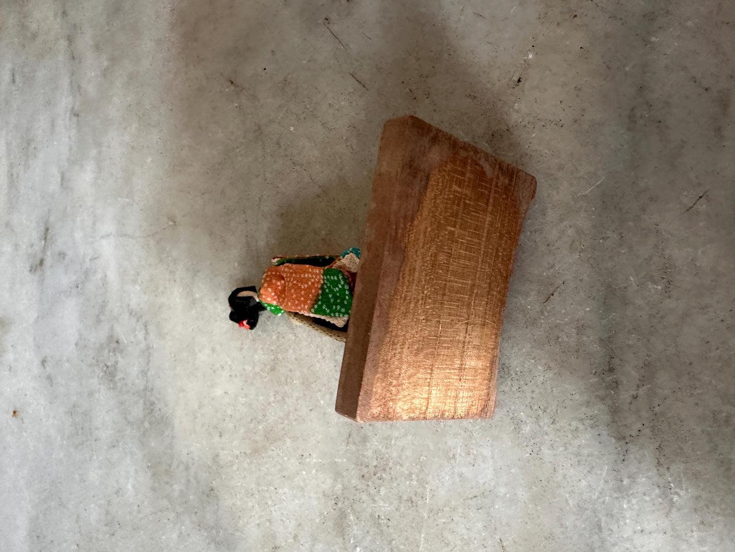 Vintage Japanese Figurine Pair | 1940s Celluloid Rickshaw Man Pulling Geisha & Dog + Miniature Washi Ningyo Doll | Folk Art Collectibles