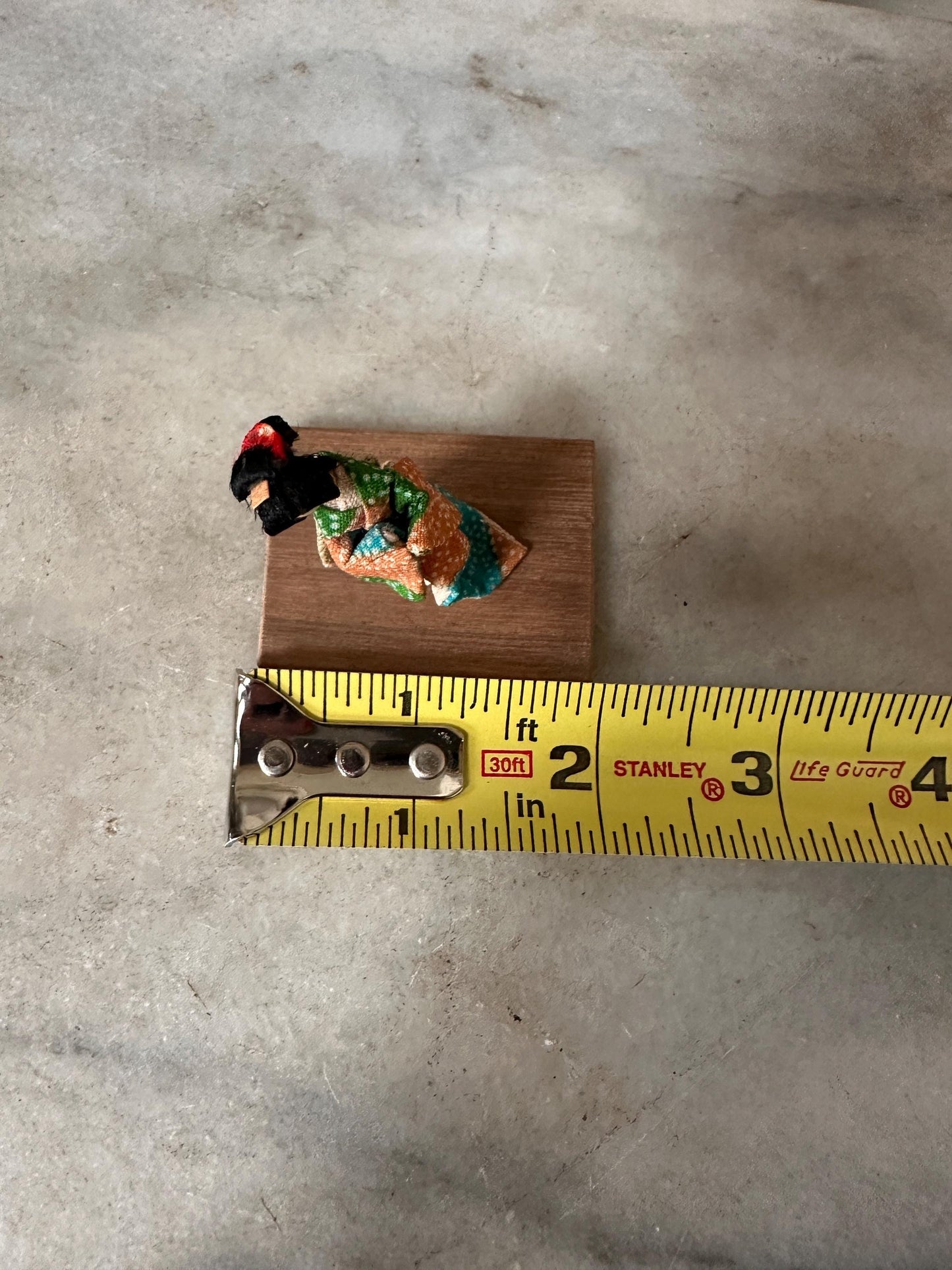 Vintage Japanese Figurine Pair | 1940s Celluloid Rickshaw Man Pulling Geisha & Dog + Miniature Washi Ningyo Doll | Folk Art Collectibles