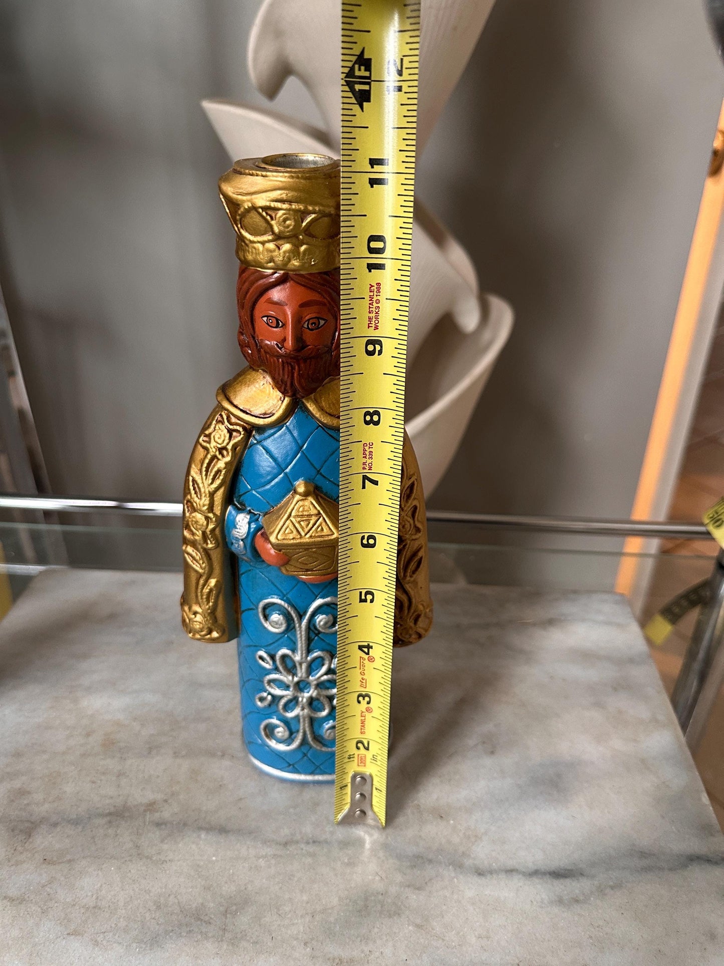 Vtg. creations by Manor House 11" papier mache candle holders Three Kings w Original Box | PLEASE READ DESCRIPTION
