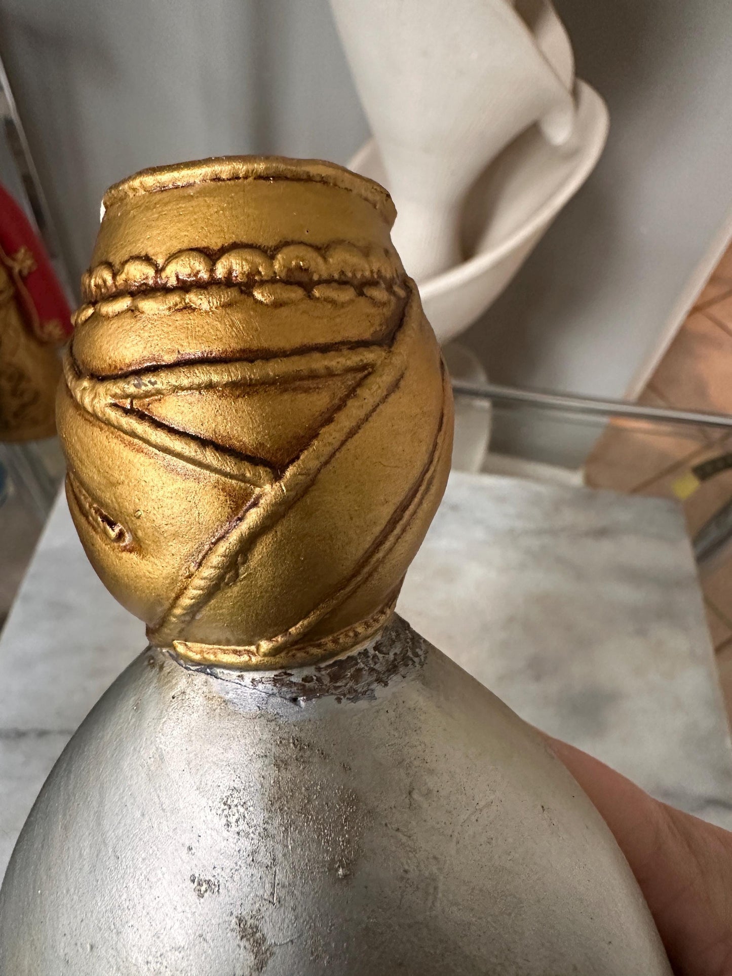 Vtg. creations by Manor House 11" papier mache candle holders Three Kings w Original Box | PLEASE READ DESCRIPTION