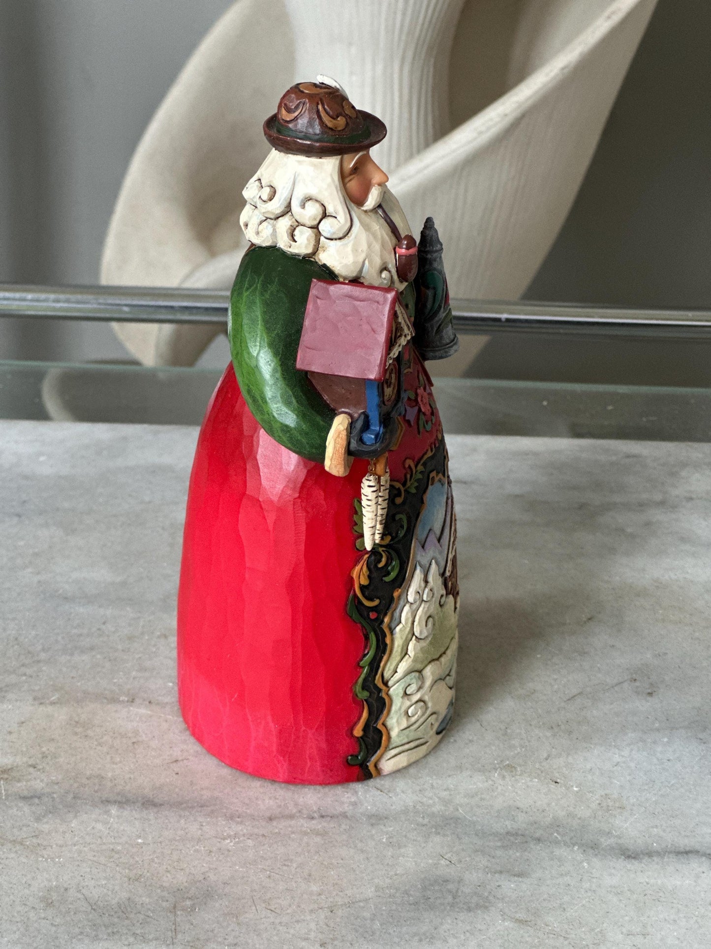 Jim Shore Heartwood Creek “Classic German Santa – Frohe Weihnachten” Figurine | 6.75” Holiday Collectible Santa in Original Box