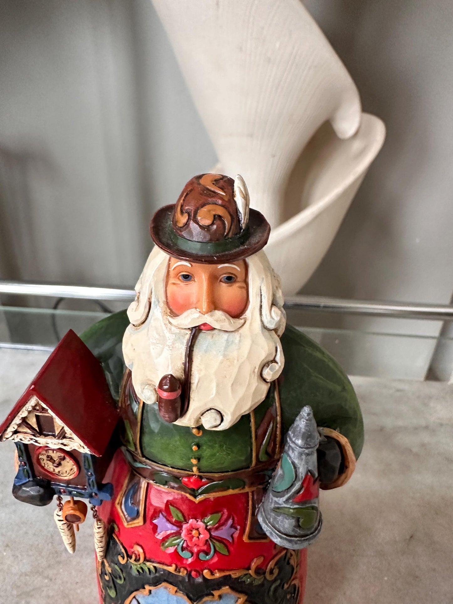 Jim Shore Heartwood Creek “Classic German Santa – Frohe Weihnachten” Figurine | 6.75” Holiday Collectible Santa in Original Box