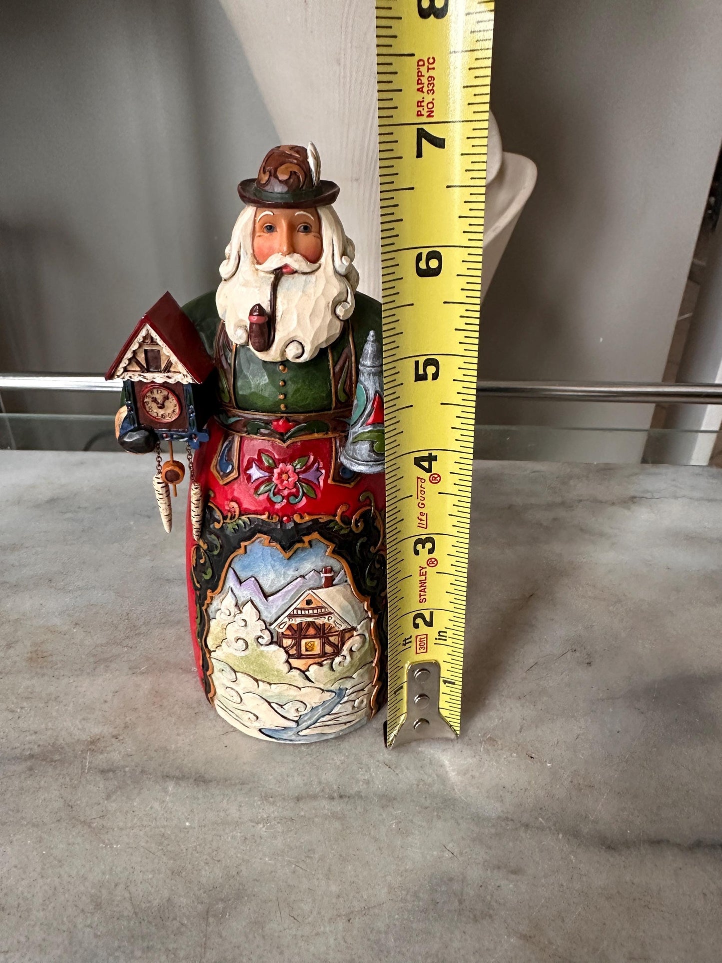 Jim Shore Heartwood Creek “Classic German Santa – Frohe Weihnachten” Figurine | 6.75” Holiday Collectible Santa in Original Box