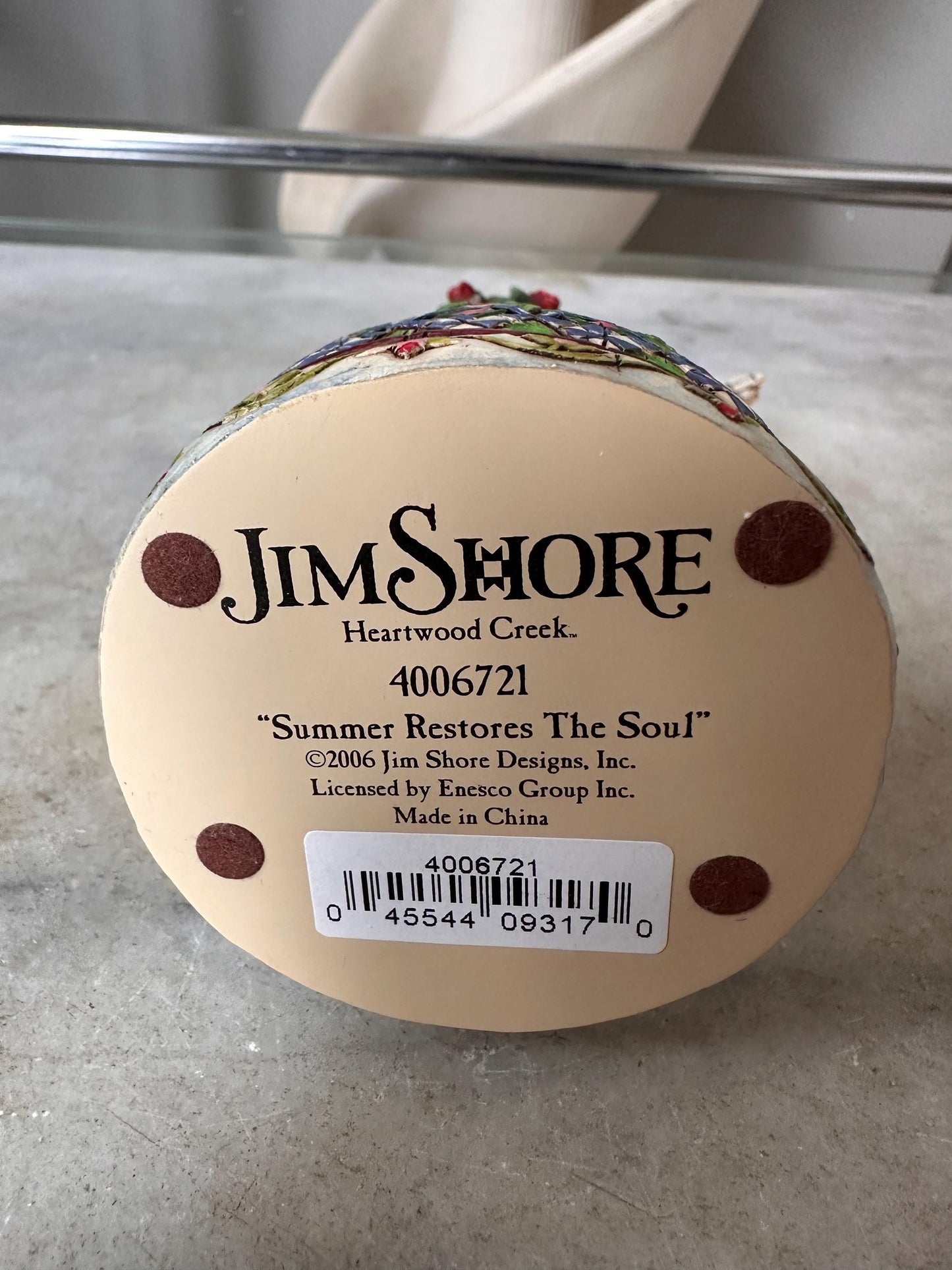 Jim Shore Heartwood Creek “Summer Restores the Soul” Angel Figurine | Farmhouse Folk Art Angel with Red Roses | Original Box | 4.75”