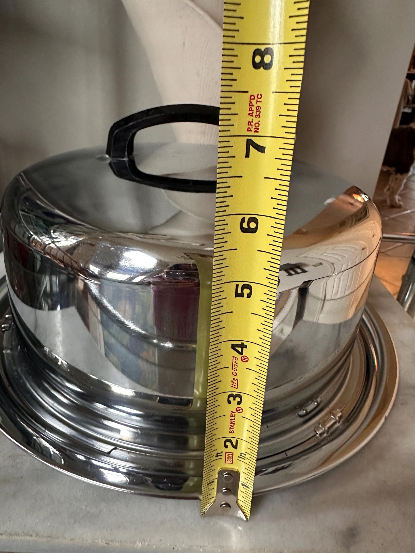 Vintage Everedy Chrome Cake Carrier, Bakelite Handle, 1950s Retro Kitchen