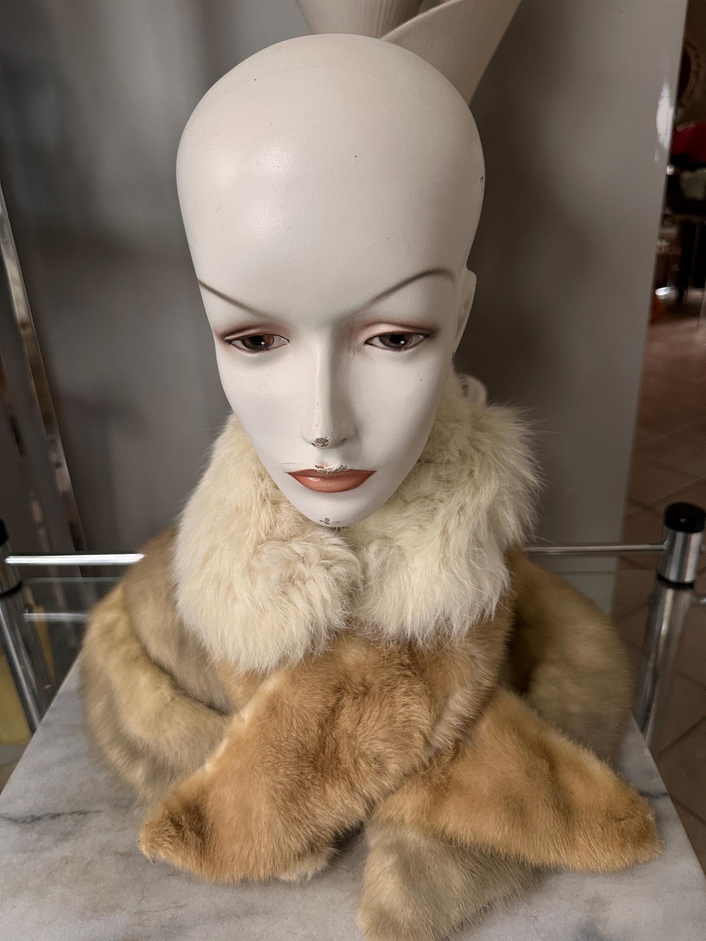 Vintage Set of 3 Genuine Fur / Mink Collars from the 1950s