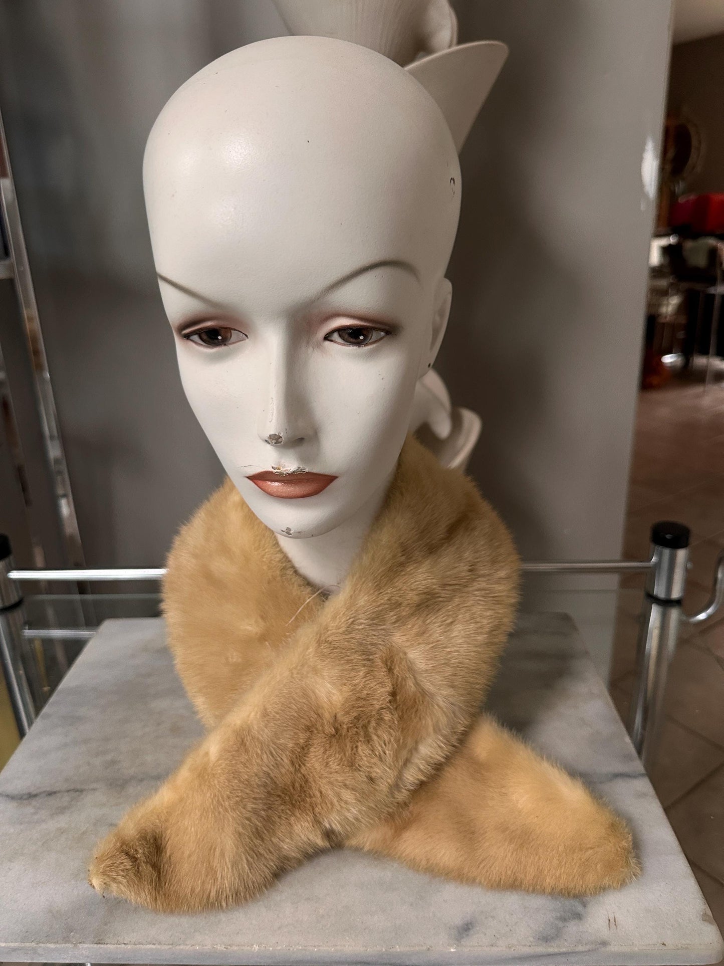 Vintage Set of 3 Genuine Fur / Mink Collars from the 1950s