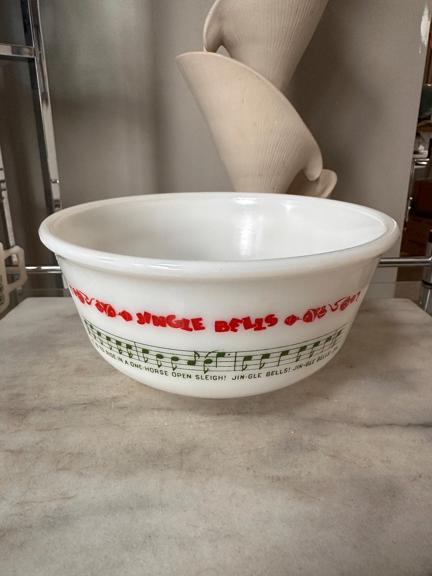 Vintage Hazel Atlas Egg Nog Punch Bowl Set | Green Christmas Milk Glass | 1950s Holiday Serving Set | Mid-Century Christmas Entertaining Dec