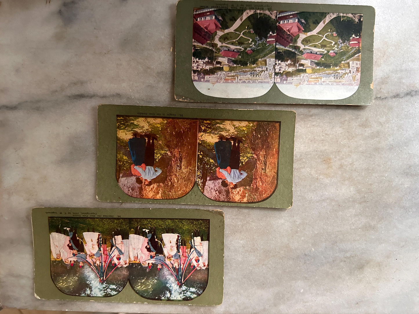 Antique Stereoview Photo Cards Set of 25 | Vintage Stereographs Collection | Early 1900s 3D View Cards | Travel, Scenic & Genre Images