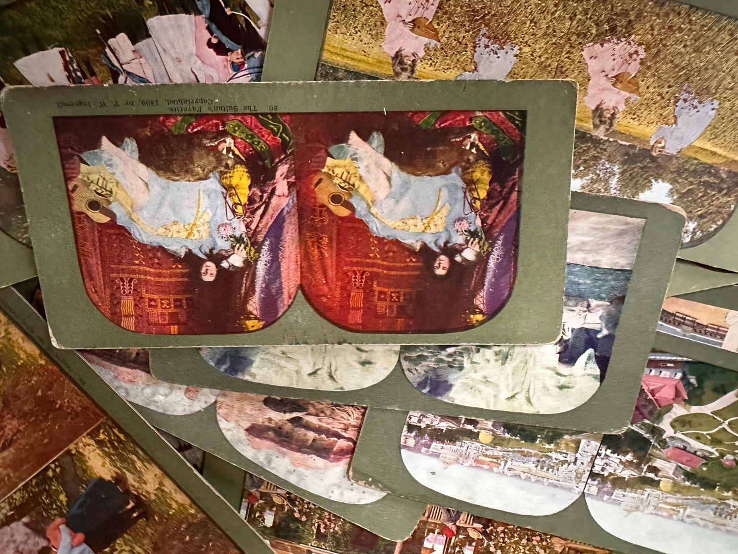 Antique Stereoview Photo Cards Set of 25 | Vintage Stereographs Collection | Early 1900s 3D View Cards | Travel, Scenic & Genre Images