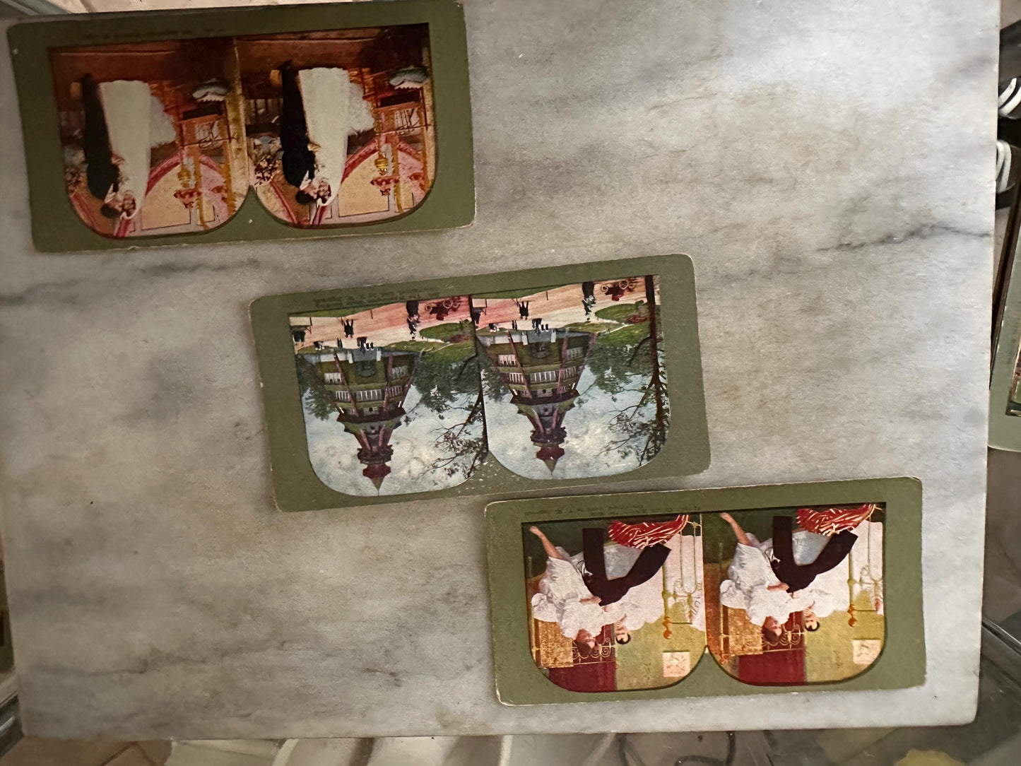 Antique Stereoview Photo Cards Set of 25 | Vintage Stereographs Collection | Early 1900s 3D View Cards | Travel, Scenic & Genre Images