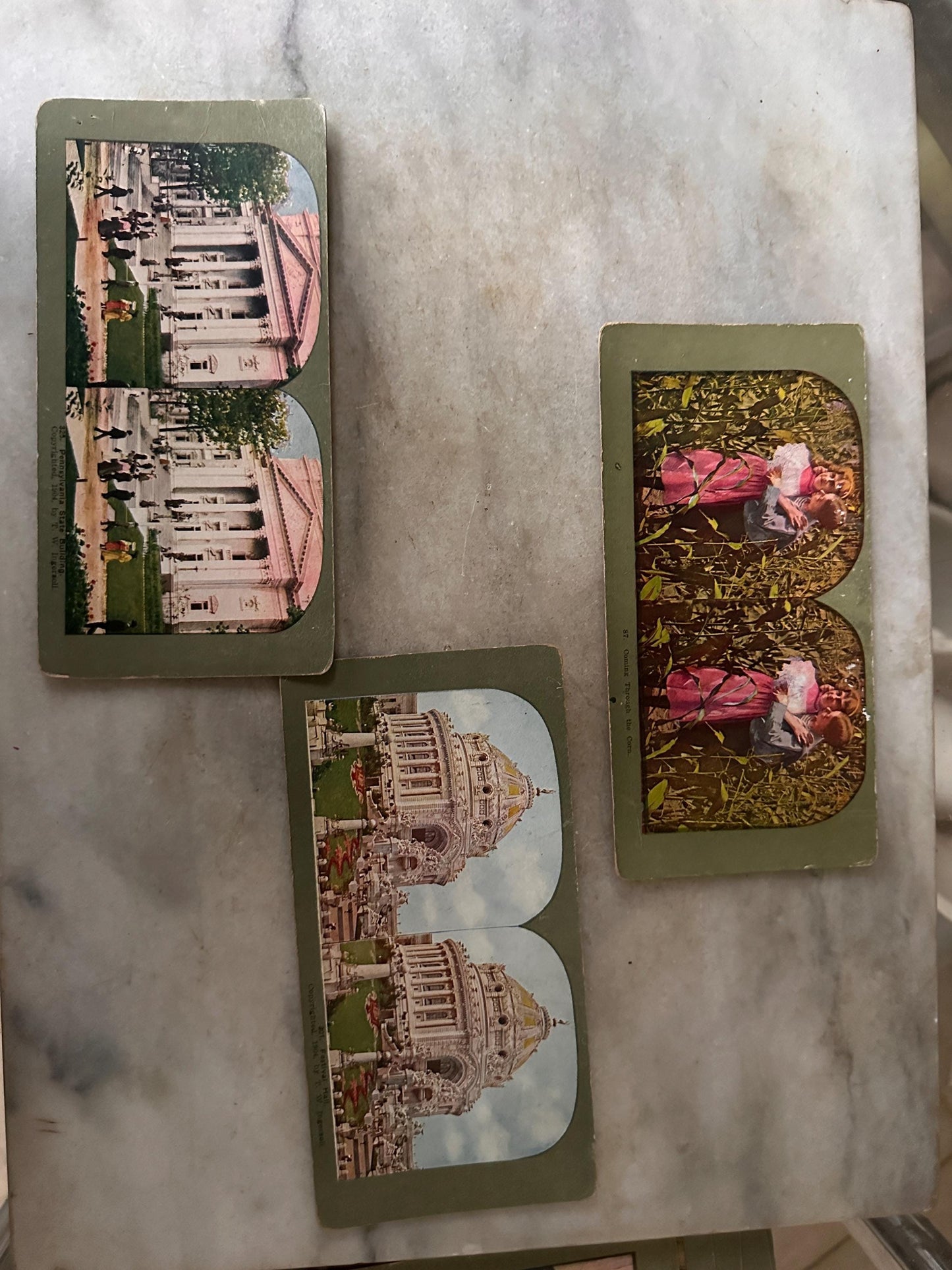 Antique Stereoview Photo Cards Set of 25 | Vintage Stereographs Collection | Early 1900s 3D View Cards | Travel, Scenic & Genre Images