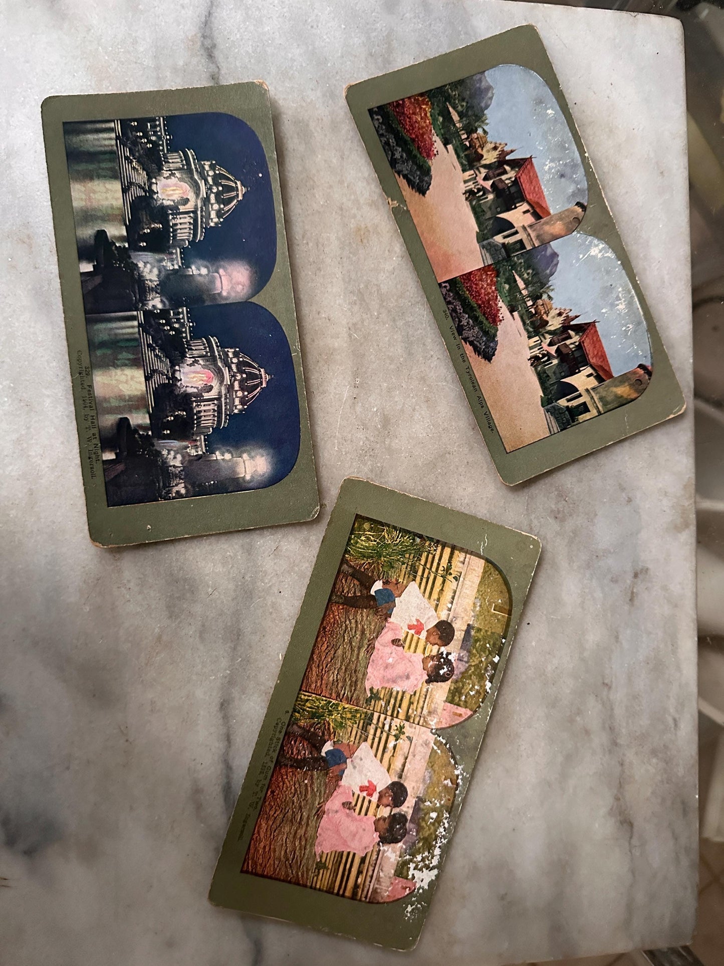 Antique Stereoview Photo Cards Set of 25 | Vintage Stereographs Collection | Early 1900s 3D View Cards | Travel, Scenic & Genre Images
