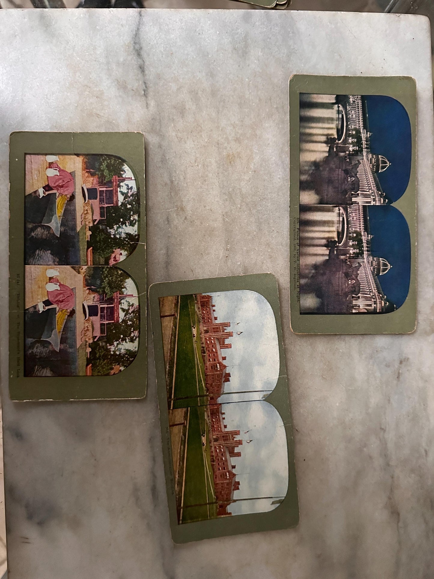 Antique Stereoview Photo Cards Set of 25 | Vintage Stereographs Collection | Early 1900s 3D View Cards | Travel, Scenic & Genre Images