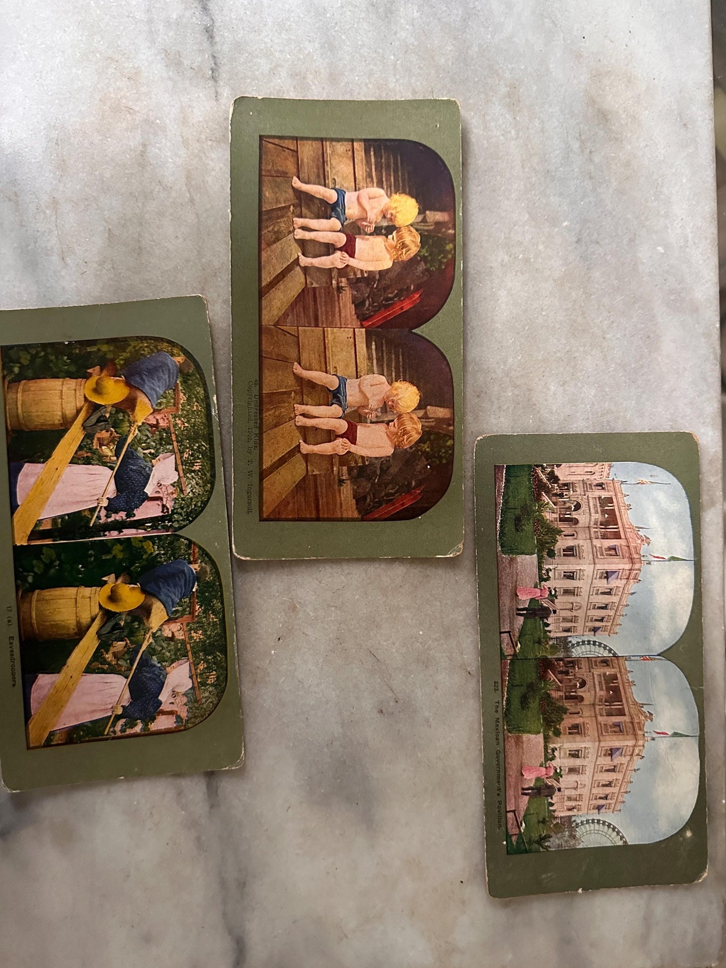 Antique Stereoview Photo Cards Set of 25 | Vintage Stereographs Collection | Early 1900s 3D View Cards | Travel, Scenic & Genre Images