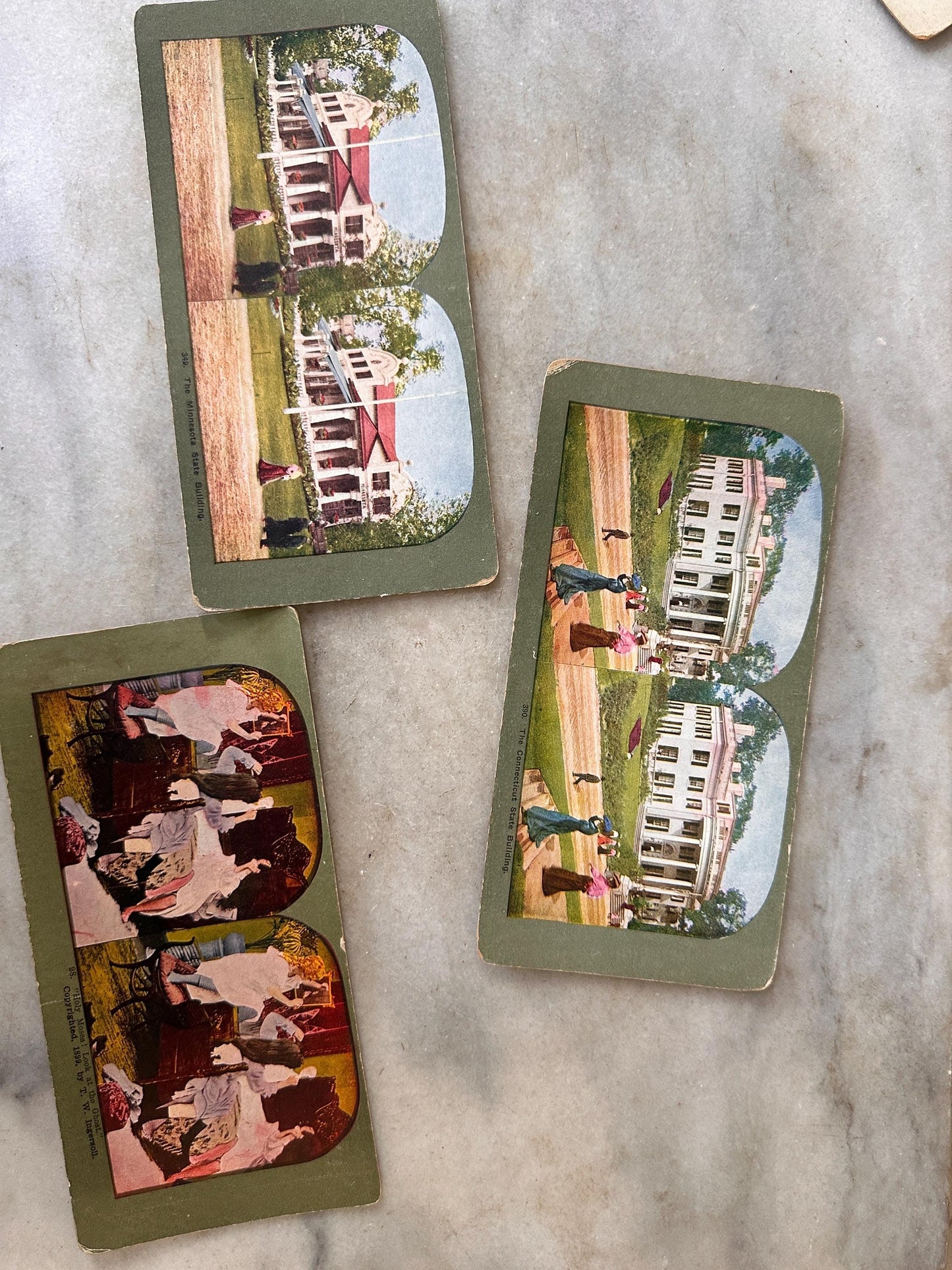 Antique Stereoview Photo Cards Set of 25 | Vintage Stereographs Collection | Early 1900s 3D View Cards | Travel, Scenic & Genre Images