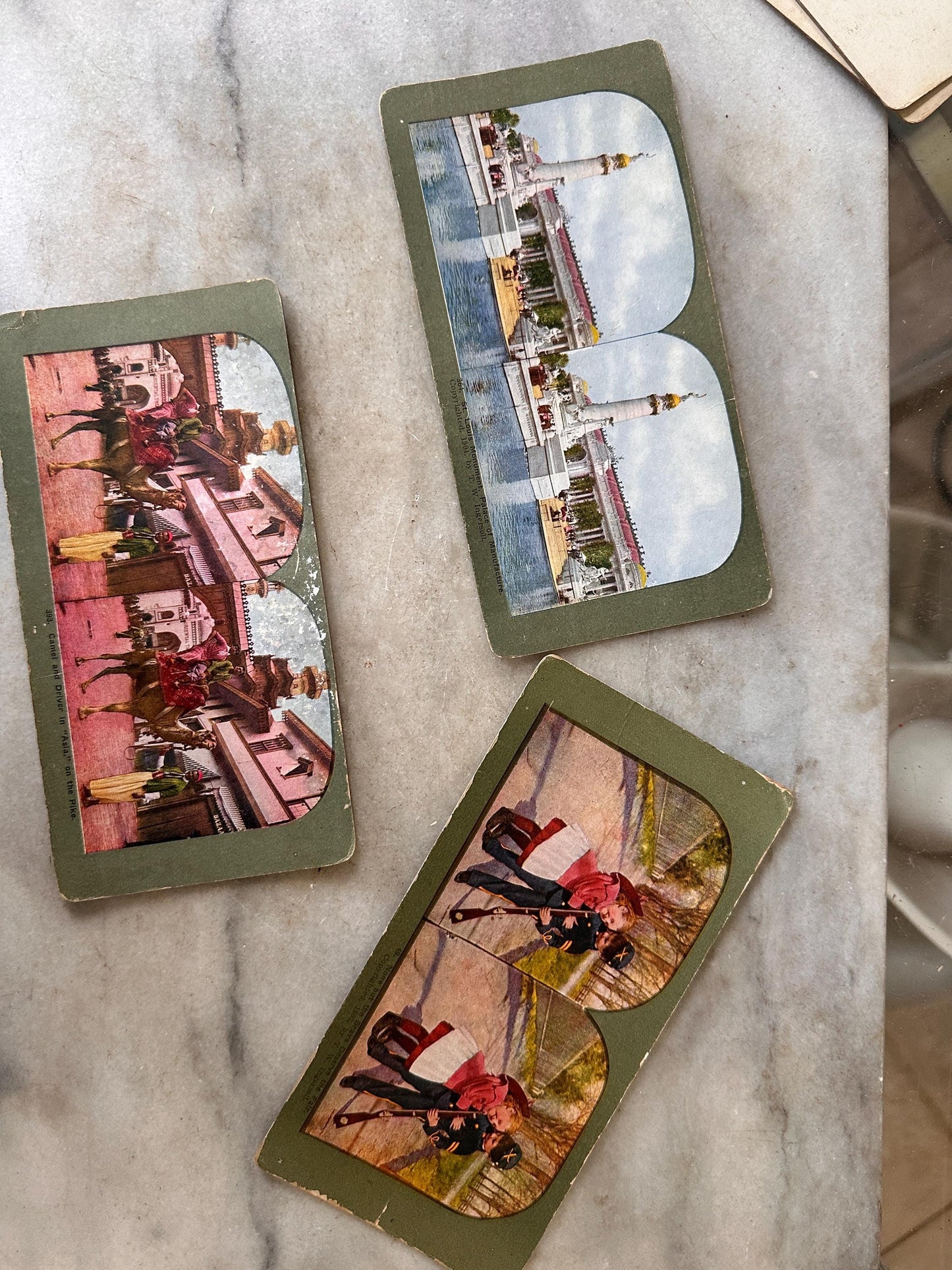 Antique Stereoview Photo Cards Set of 25 | Vintage Stereographs Collection | Early 1900s 3D View Cards | Travel, Scenic & Genre Images