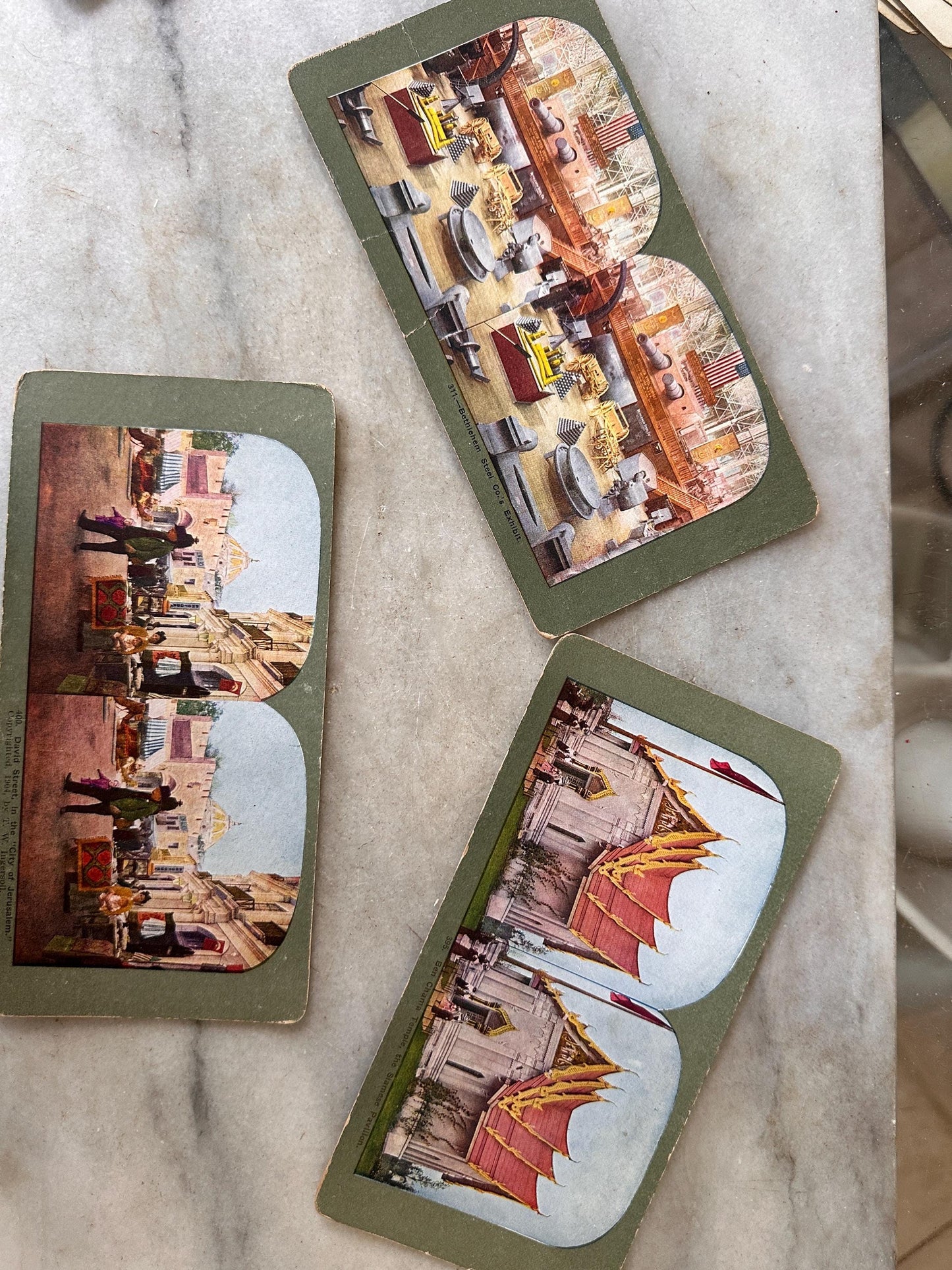 Antique Stereoview Photo Cards Set of 25 | Vintage Stereographs Collection | Early 1900s 3D View Cards | Travel, Scenic & Genre Images