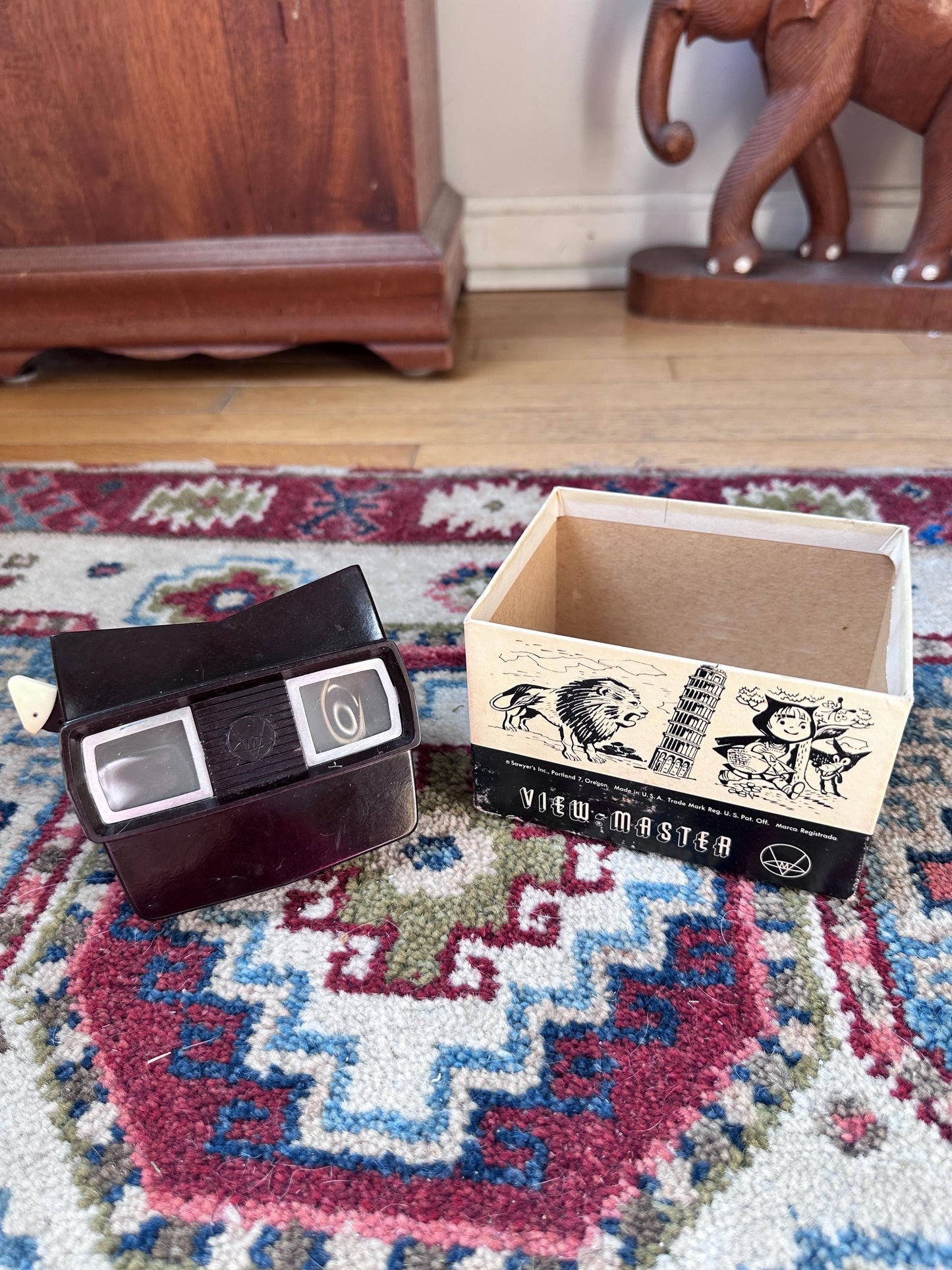 Sawyer VIEW-MASTER Stereoscope | Brown Bakelite | Portland Oregon | Original Box