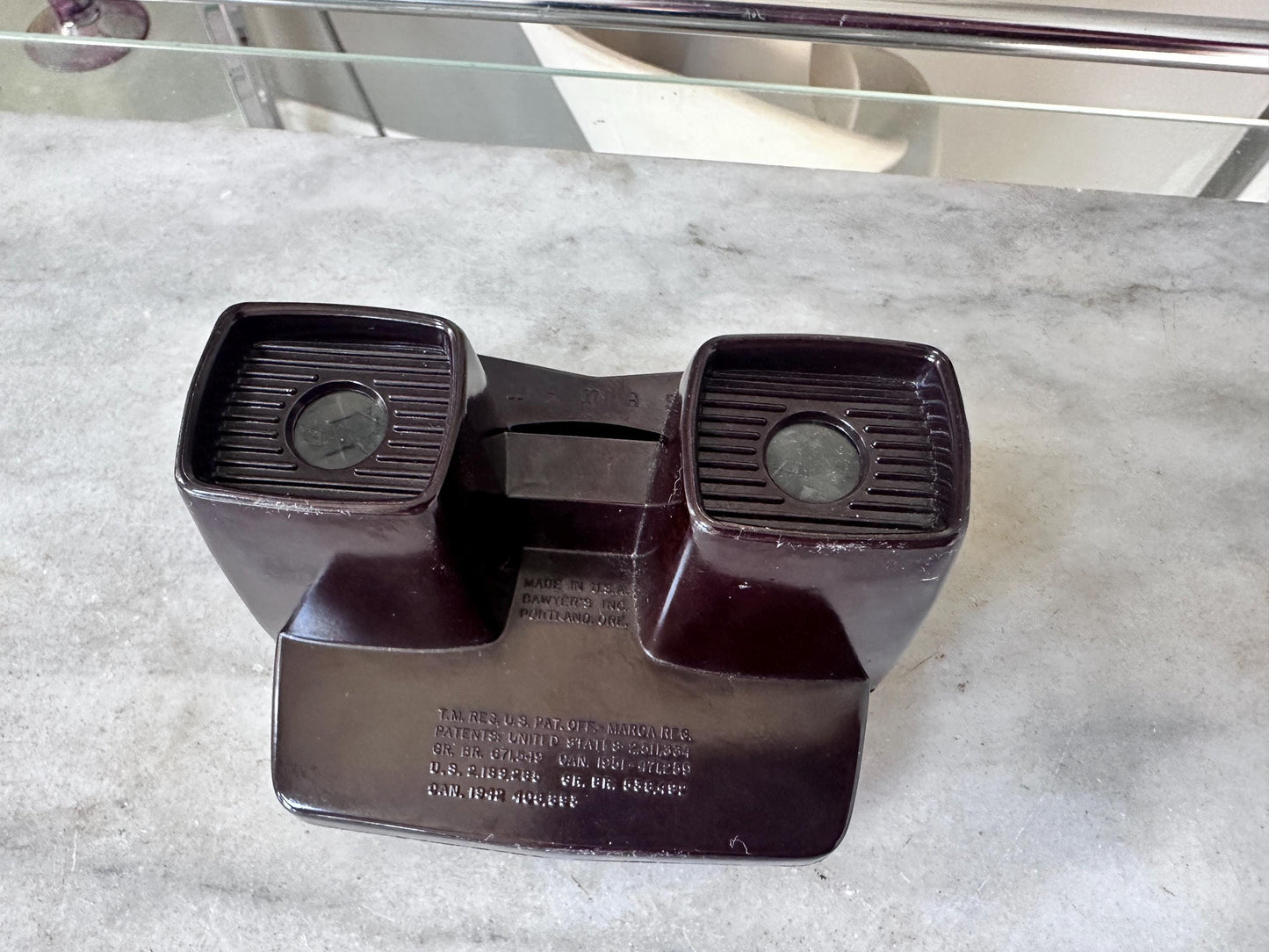 Sawyer VIEW-MASTER Stereoscope | Brown Bakelite | Portland Oregon | With Original Box Bottom